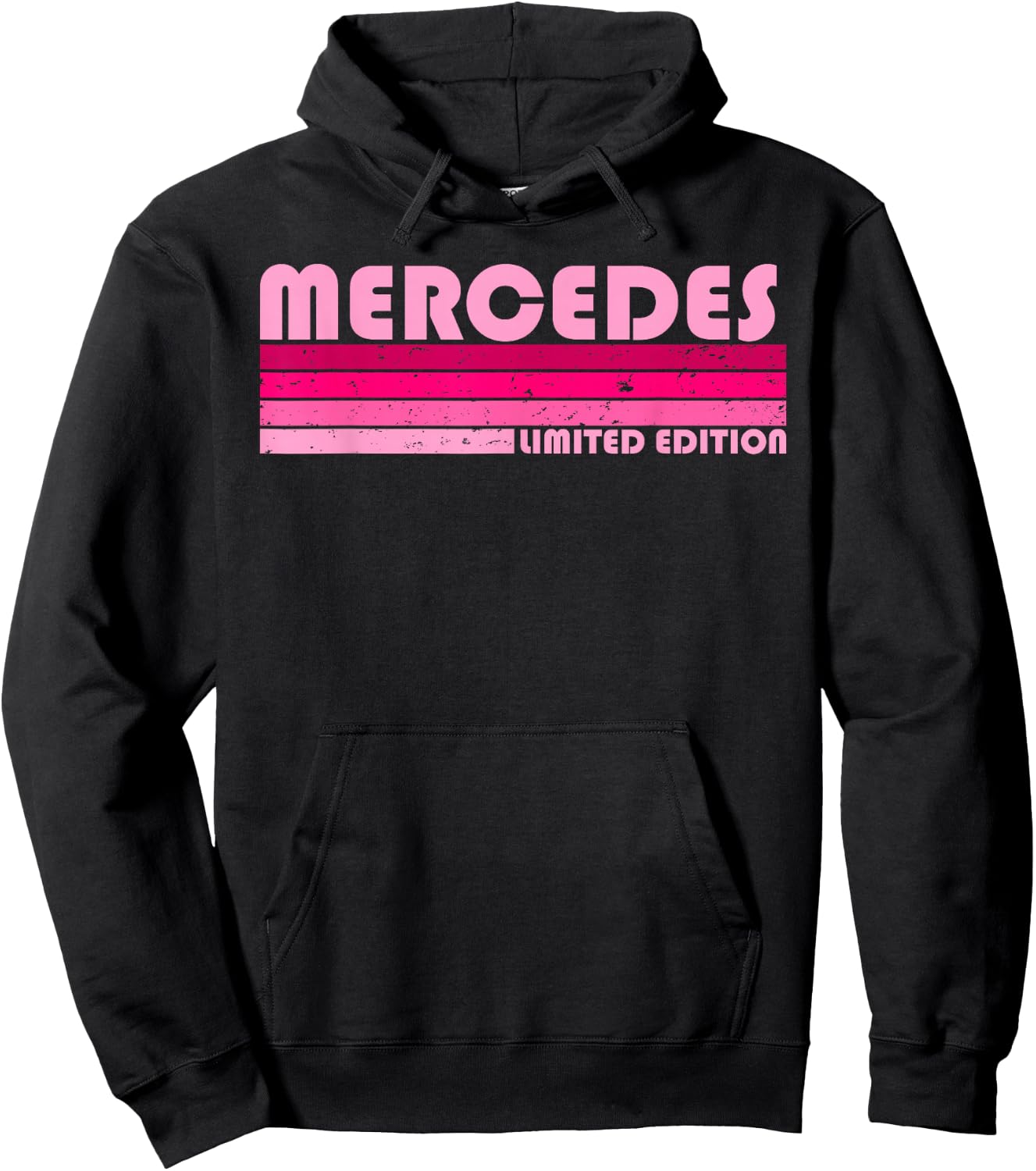 Mercedes Name Personalized Retro Vintage 80s 90s Birthday Hoodie - Hoodie | Black