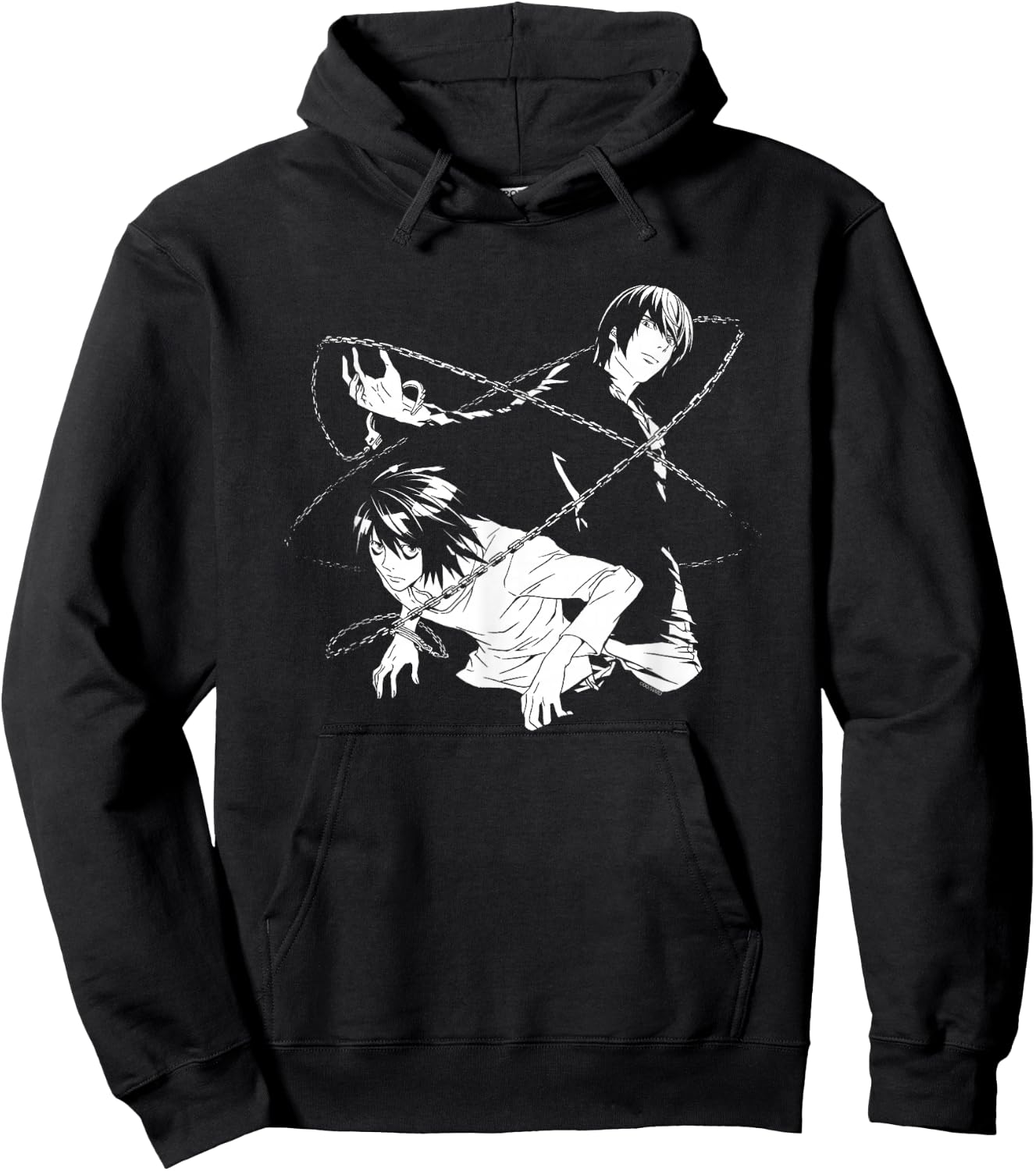 Death Note Light and L Chains Anime Hoodie - Hoodie | Black