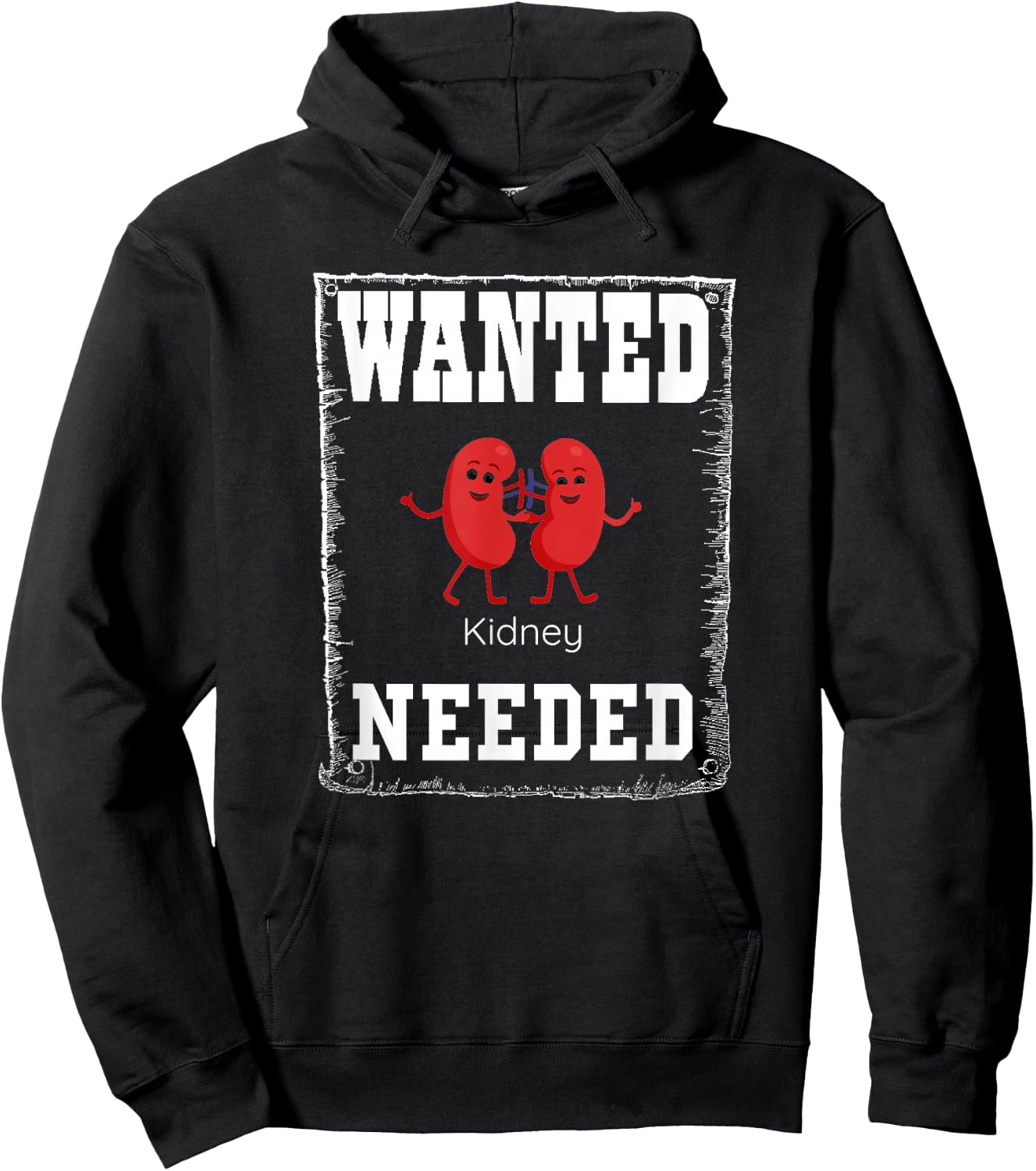 WANTED kidney NEEDED, cute but serious Hoodie - Hoodie | Black