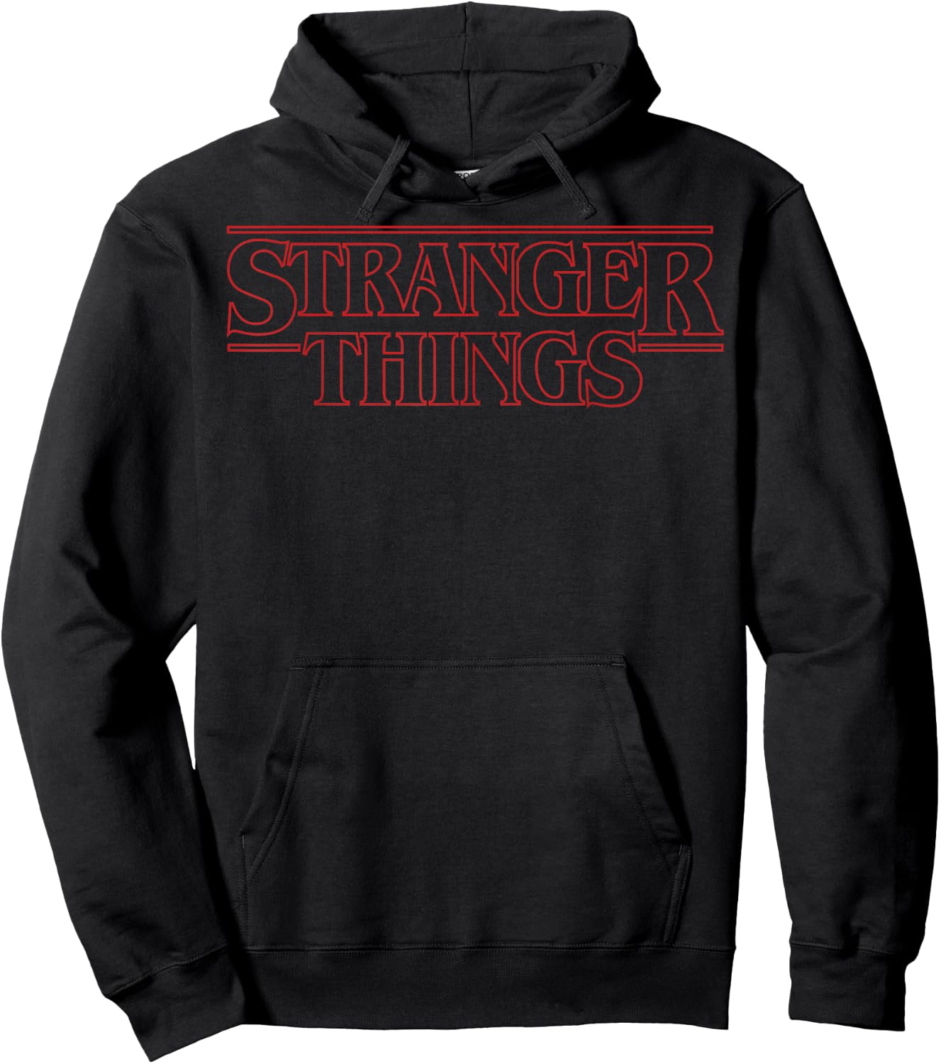 Netflix Stranger Things Outline Logo Hoodie - Hoodie | Black