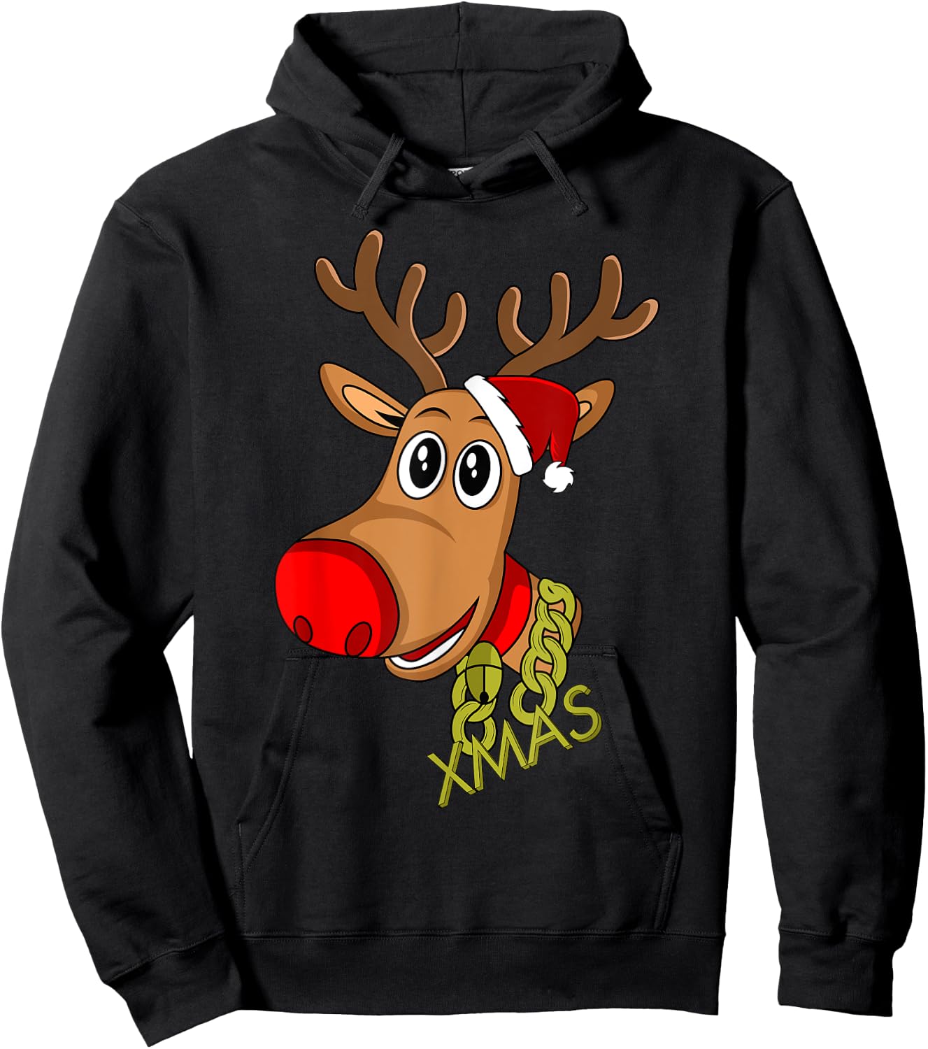 RUDOLPH Red Nose Reindeer | Donner Blitzen Hoodie - Hoodie | Black