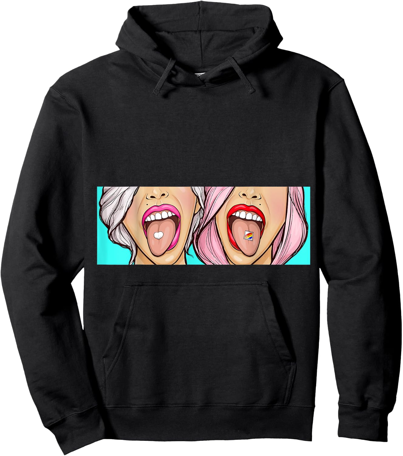 Trippy Girls Techno LSD Trip Rave MDMA Trance Festival DJ Hoodie - Hoodie | Black