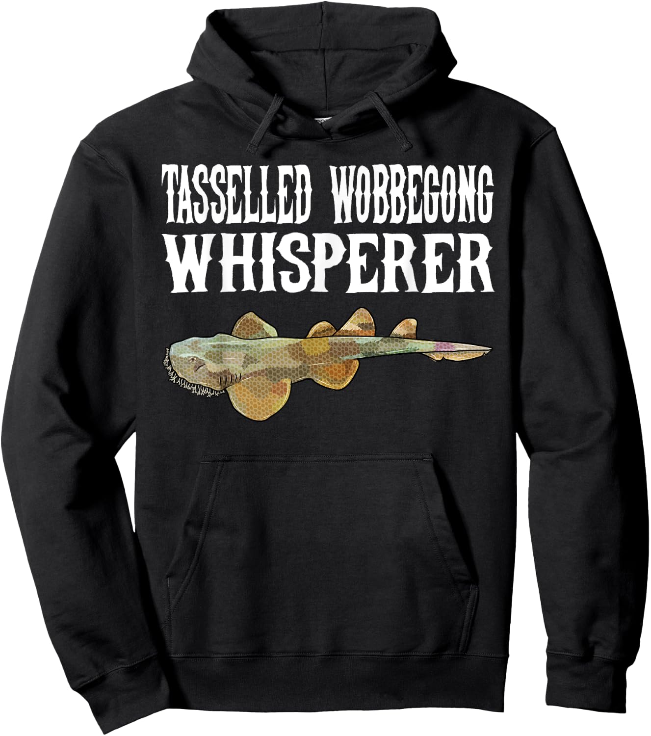 Tasselled Wobbegong Wisperer Funny Shark Lover Gift Hoodie - Hoodie | Black