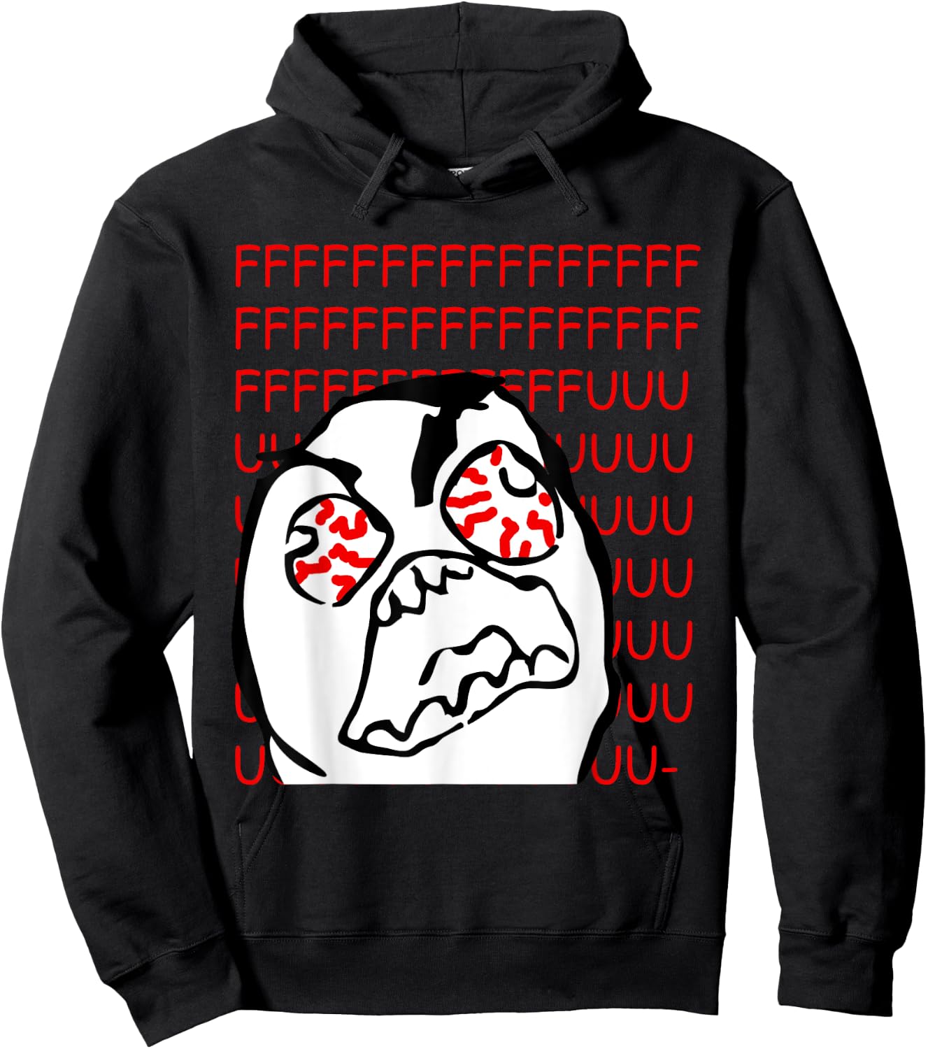 Angry Rage Guy Parody Meme Hoodie - Hoodie | Black