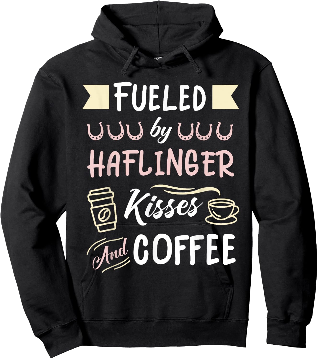 Haflinger Horse Mom Coffee Lover Hoodie - Hoodie | Black