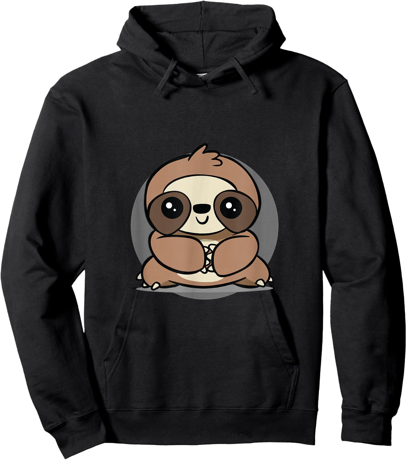 Adorable Chibi Kawaii Baby Sloth Lover Hoodie - Hoodie | Black