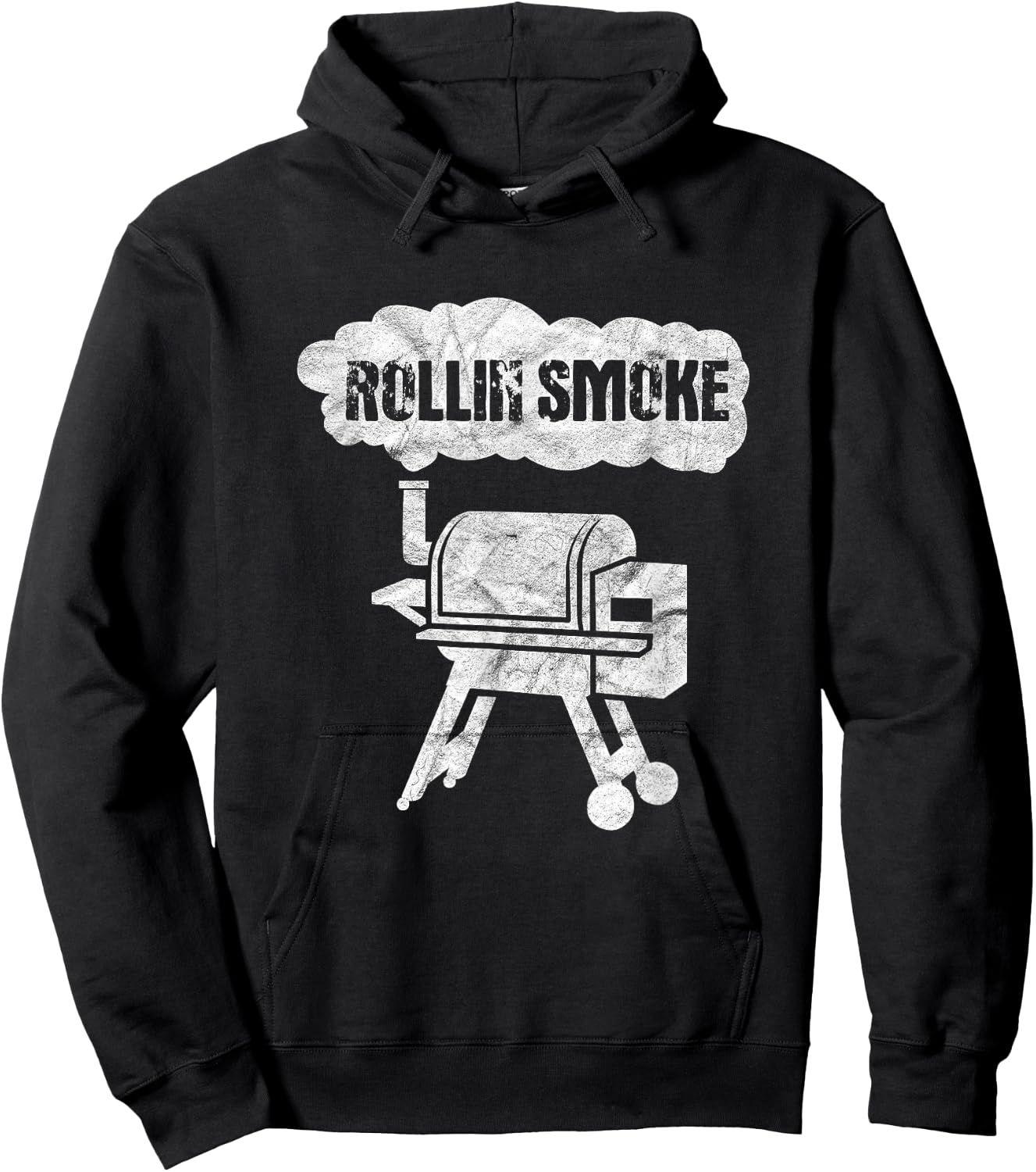 BBQ Barbecue Grill Grilling Funny Rollin Smoke Hoodie - Hoodie | Black