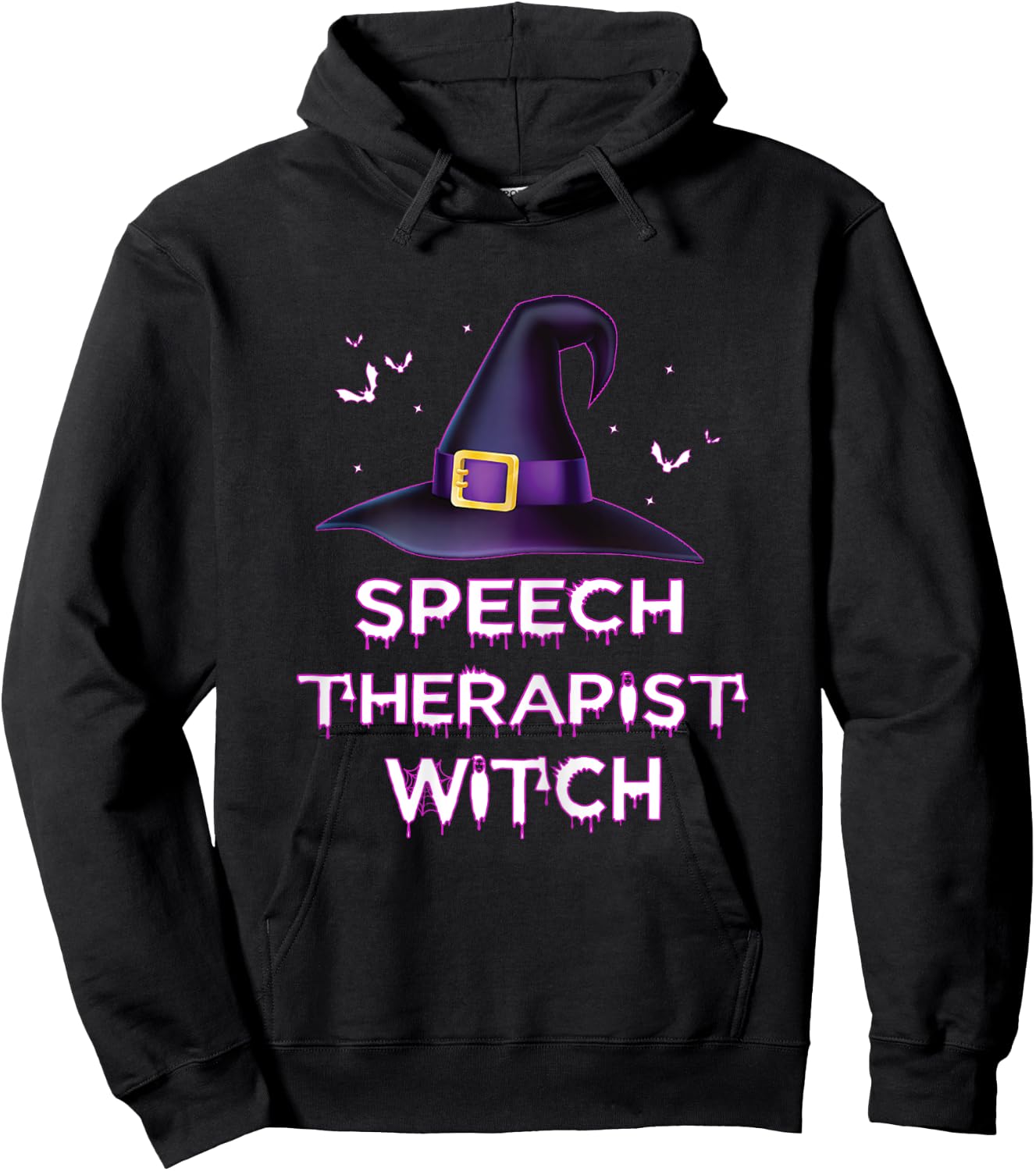 Spooky Speech Therapist Witch Halloween Costume 2023 Hoodie - Hoodie | Black