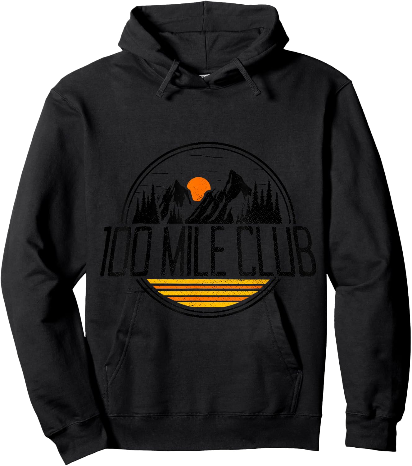 100 Mile Club Run Adventure Fell Ultra Run Trail Running Hoodie - Hoodie | Black