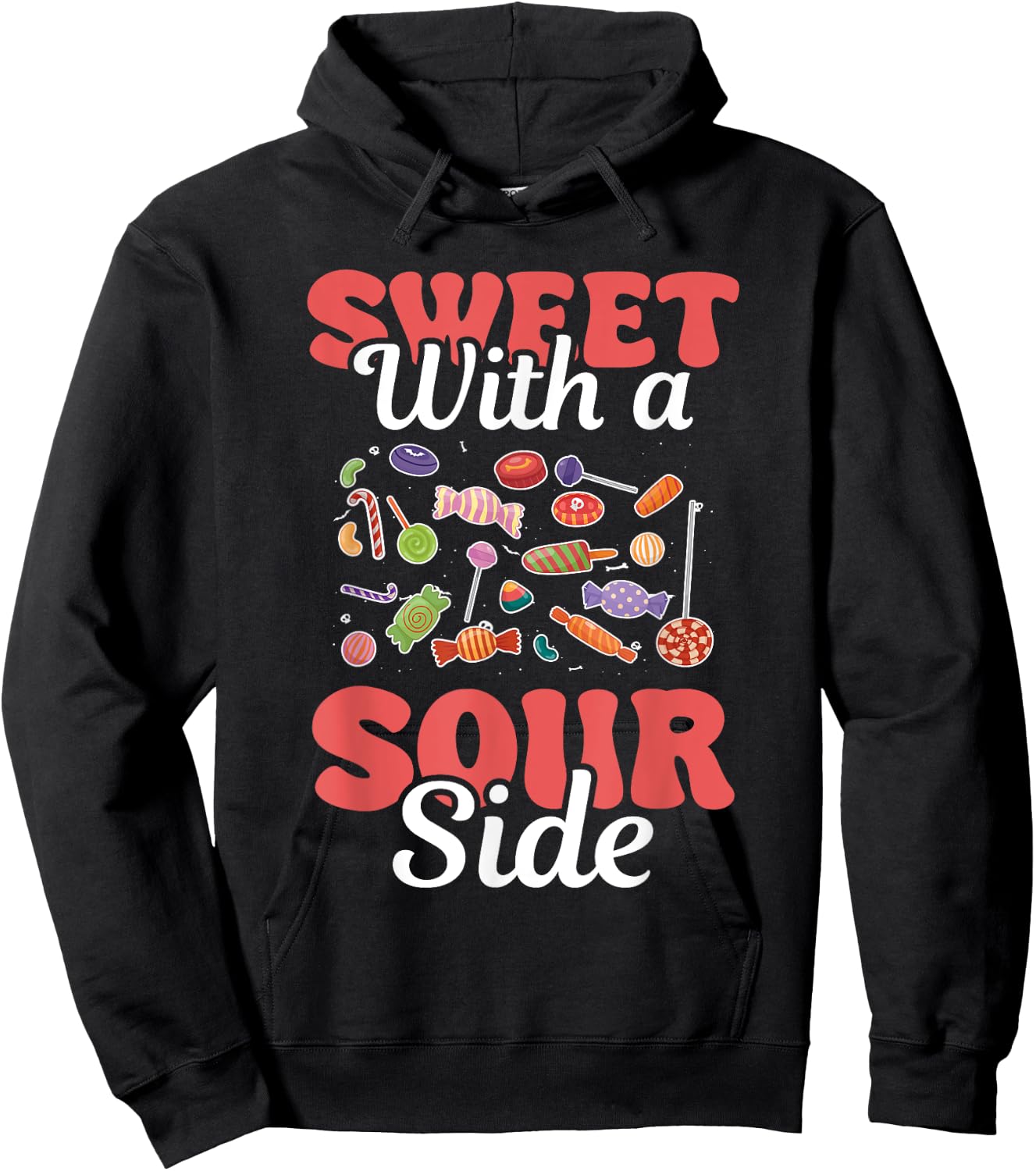 Sweet With A Sour Side Funny Candy Patch Delicious Kids Hoodie - Hoodie | Black