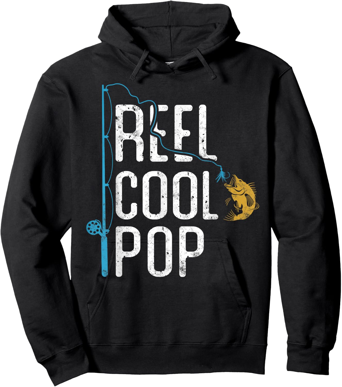 Fishing Reel Cool Pop Father’s day Gift Fisherman Pop Hoodie - Hoodie | Black