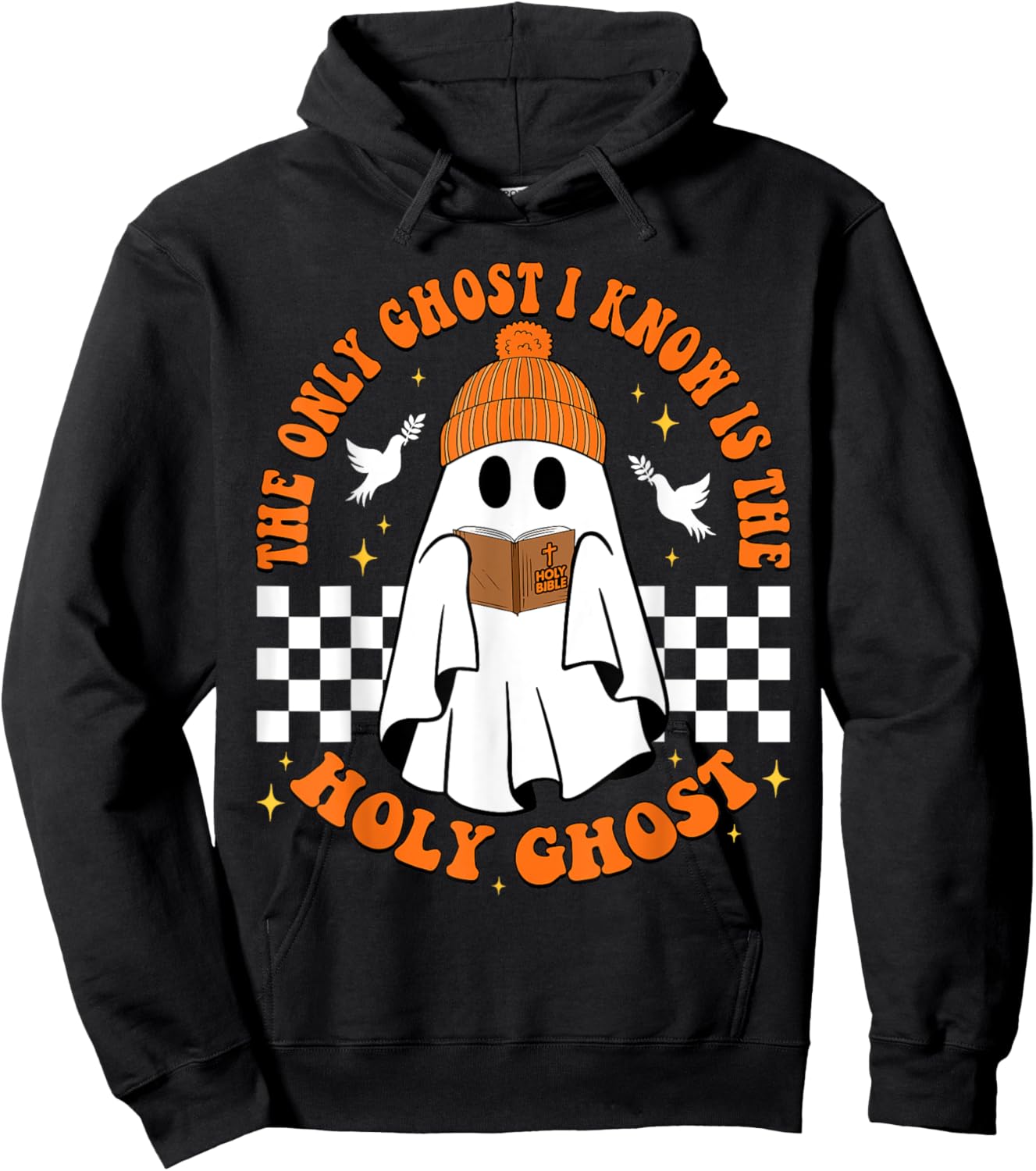 The Only Ghost I Know Is The Holy Ghost Halloween Boo Bible Hoodie - Hoodie | Black