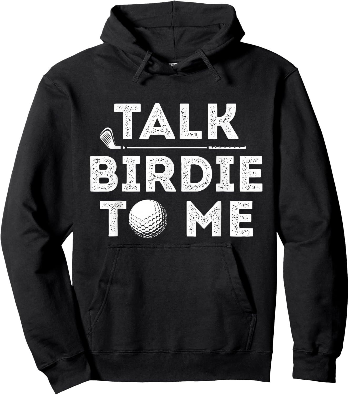 Talk Birdie To Me - Funny Golf Player Pun Golfer Hoodie - Hoodie | Black