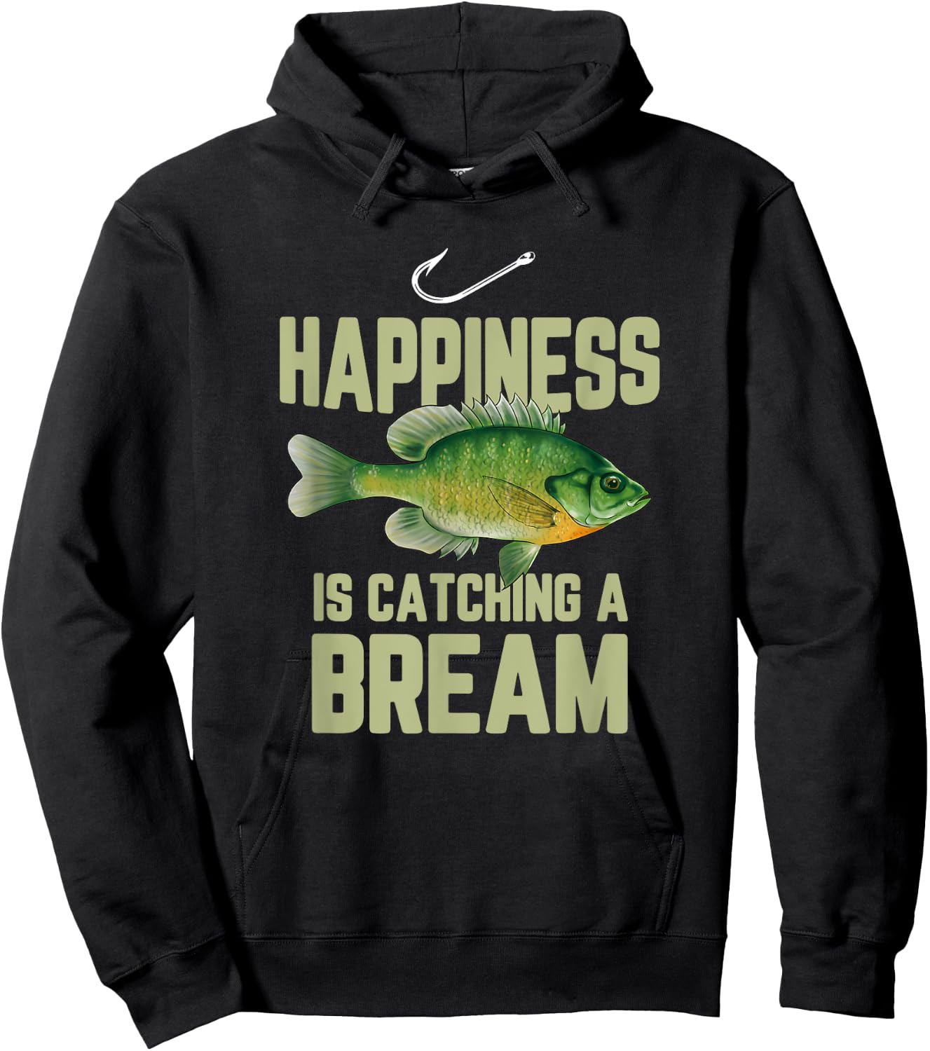 Funny Bream Fishing Pan Fish Sunfish Freshwater Angler Gift Hoodie - Hoodie | Black