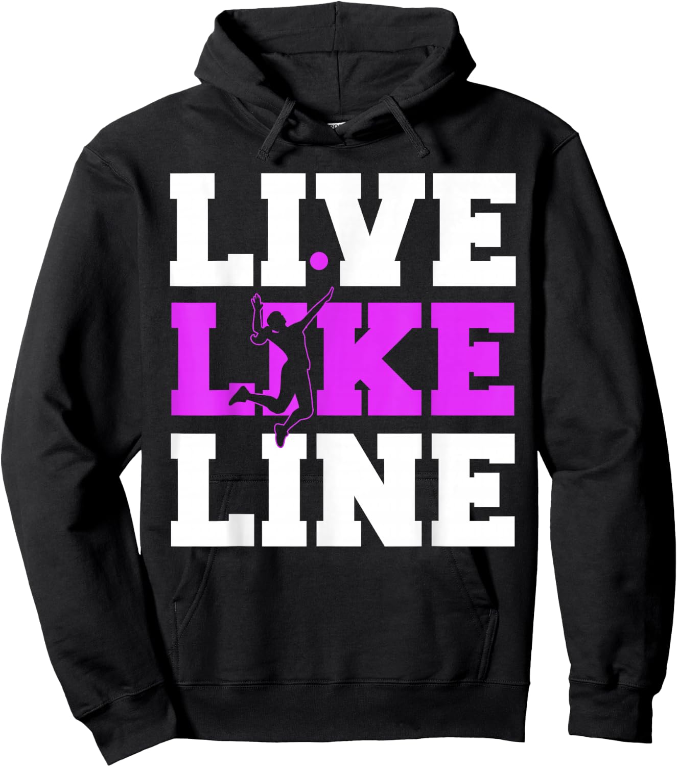 Live Like Line Volleyball gift, Volleyball gift, Sports gift Hoodie - Hoodie | Black
