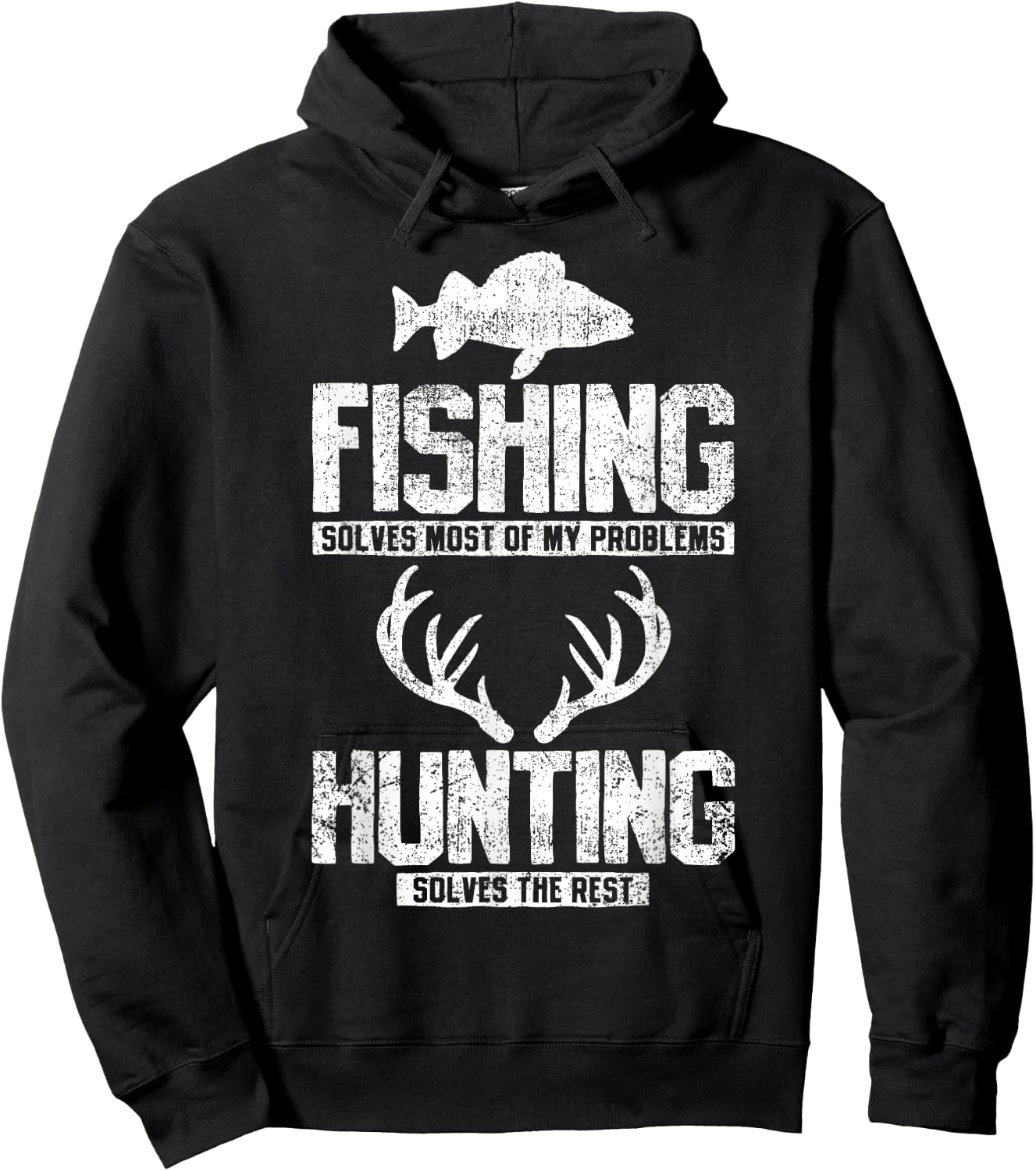 Fishing Hunting Hoodie - Hoodie | Black
