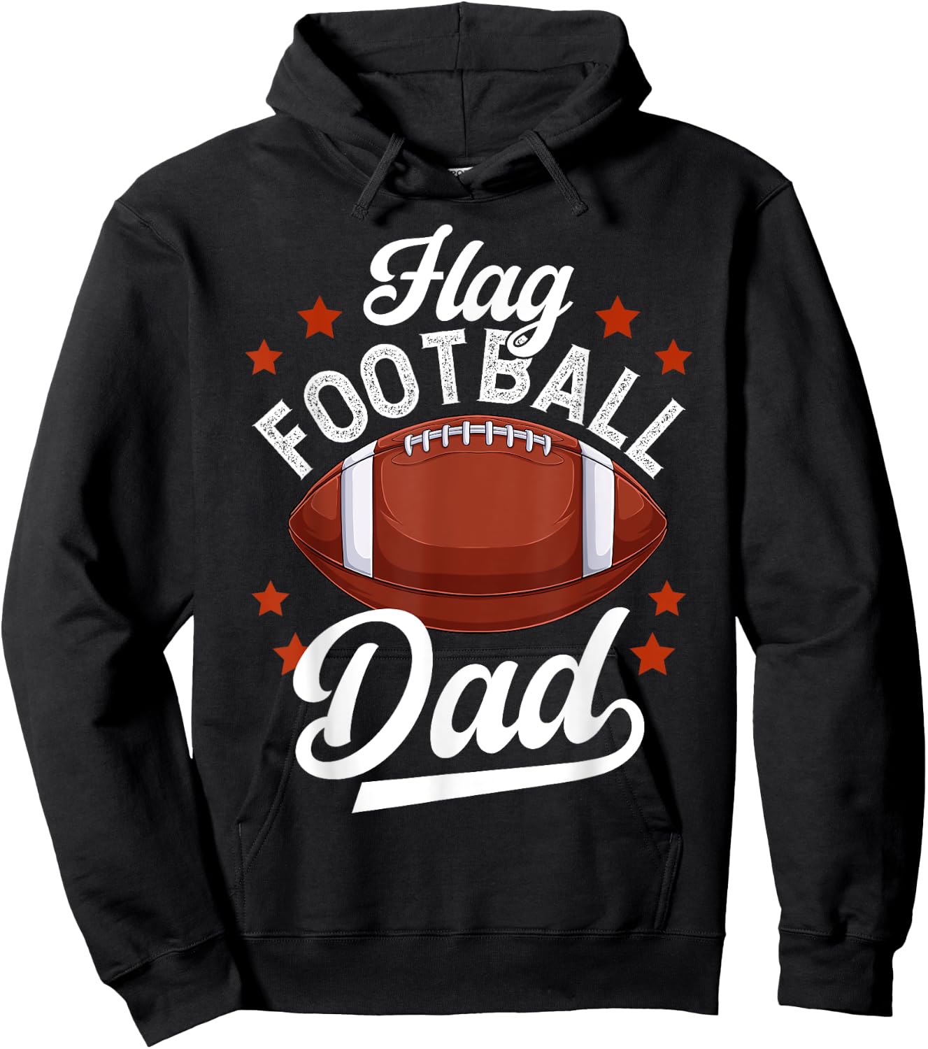 Flag Football Dad Of A Flag Football Player Father Hoodie - Hoodie | Black