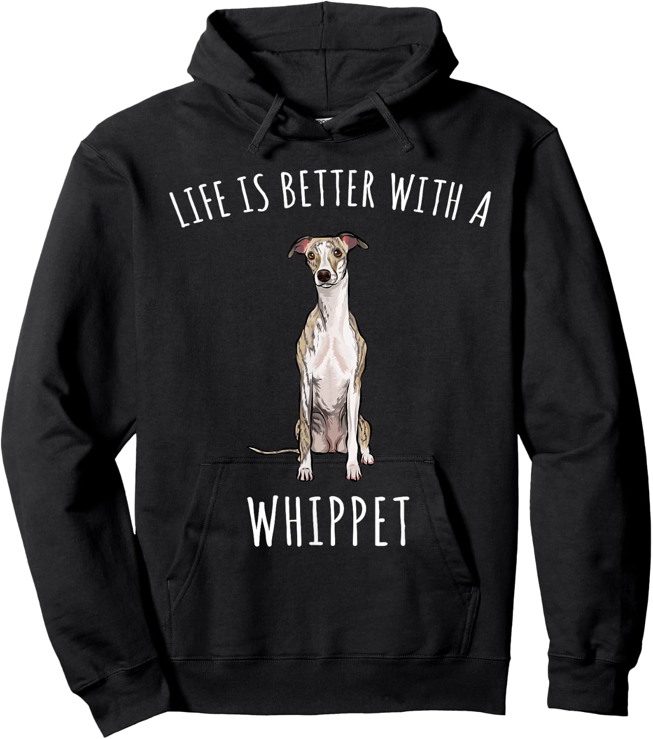 Life Is Better With A Whippet Dog Lover Hoodie - Hoodie | Black