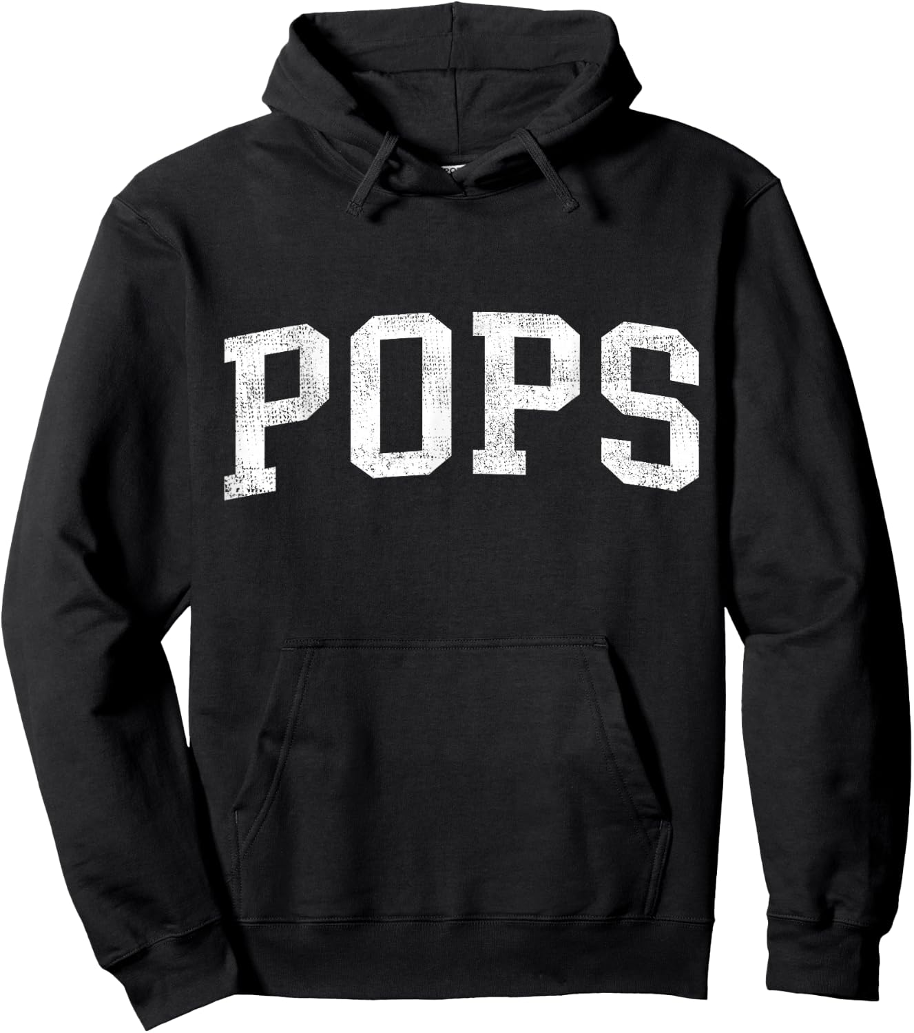 Pops Family Matching Vintage Father's Day Pops Classic Bold Font Pops Birthday Gift Hoodie - Hoodie | Black