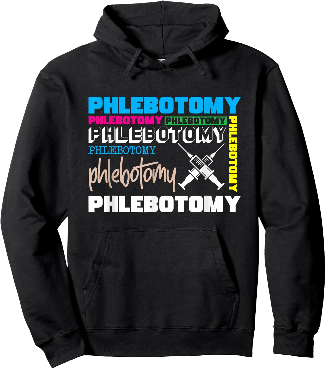 Phlebotomy Phlebologist Doctor Specialist Doctor Syringe Gift Hoodie - Hoodie | Black