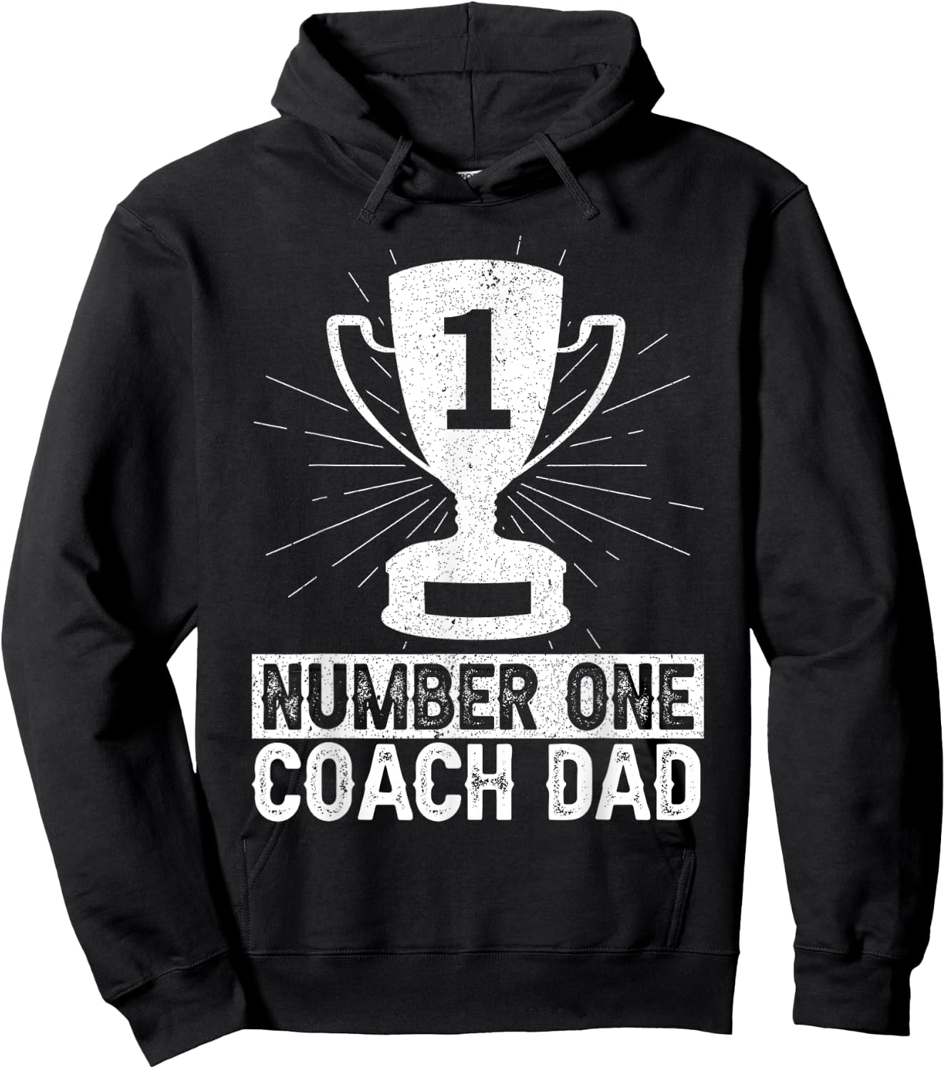 Number One Coach Dad Coach Daddy Hoodie - Hoodie | Black