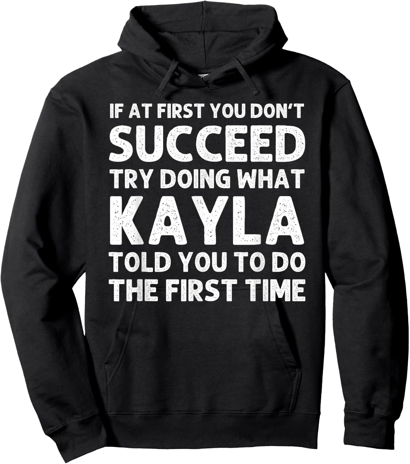 KAYLA Name Personalized Birthday Funny Christmas Joke Hoodie - Hoodie | Black