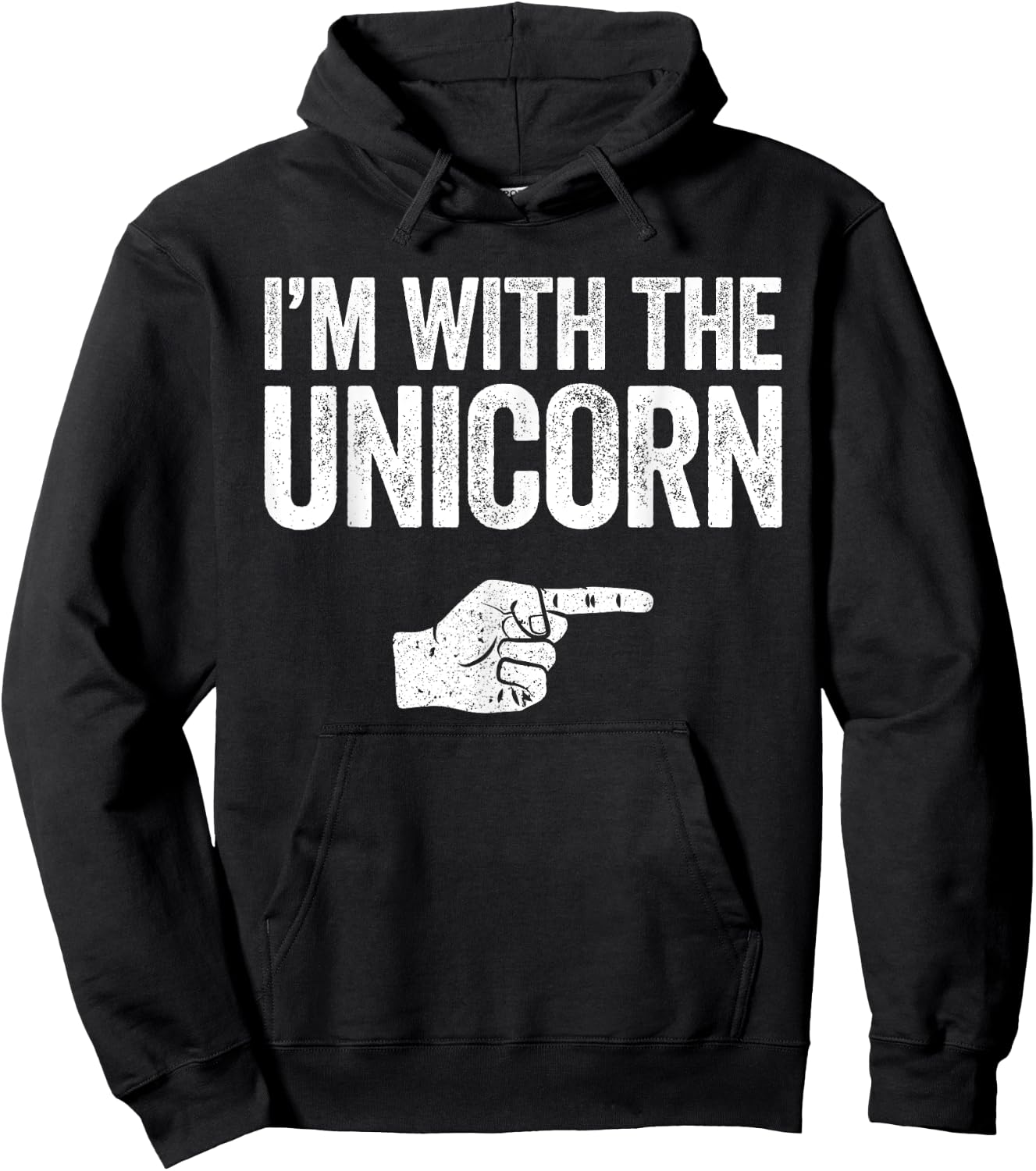 I'm With The Unicorn Matching Unicorn Costume Shirt Hoodie - Hoodie | Black