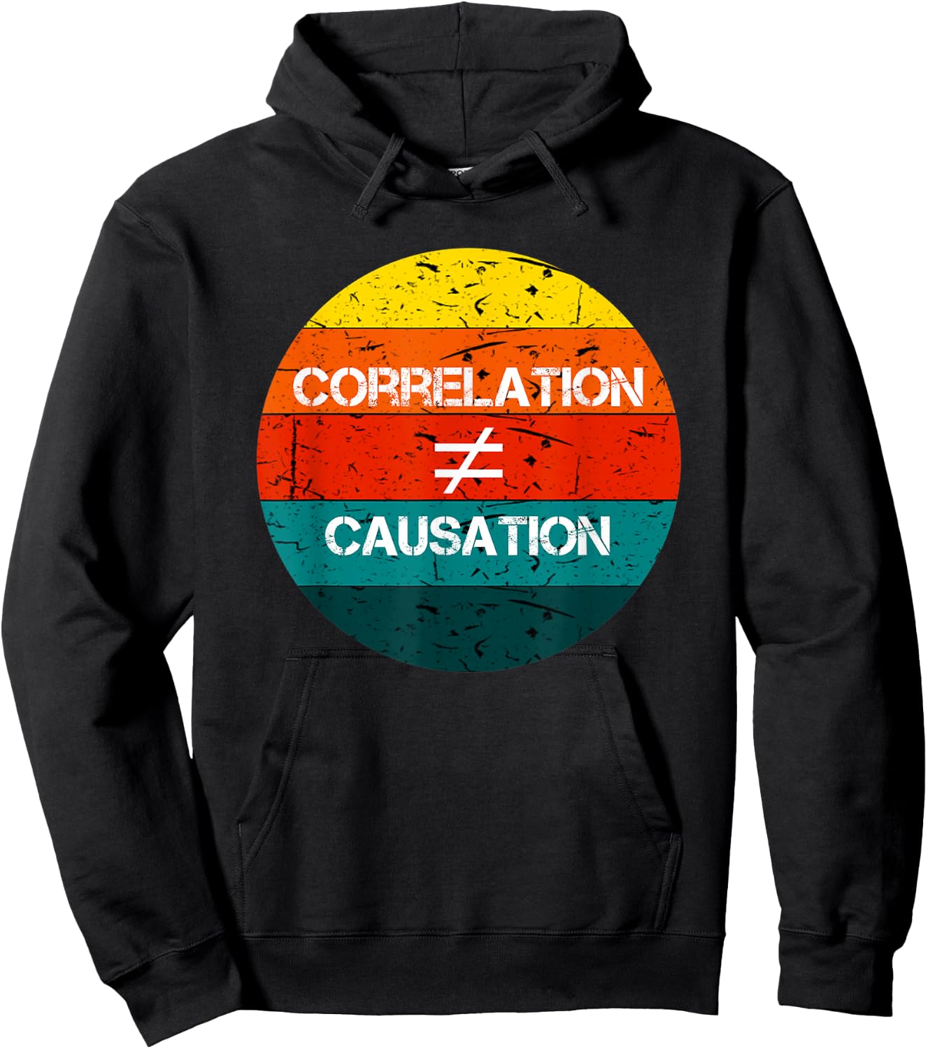 Correlation Does Not Equal Causation Retro Hoodie - Hoodie | Black