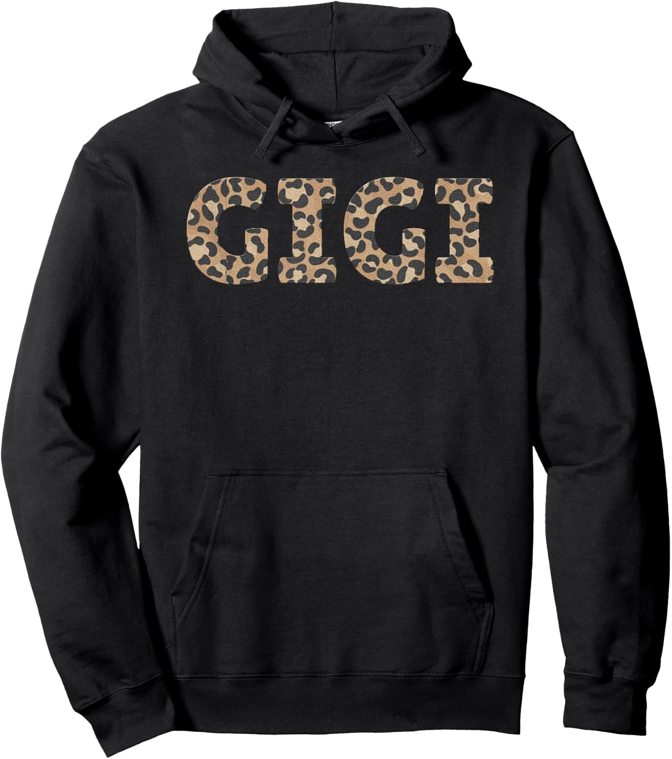 GIGI Leopard Cheetah Animal Print Proud Grandma Grandmother Hoodie - Hoodie | Black