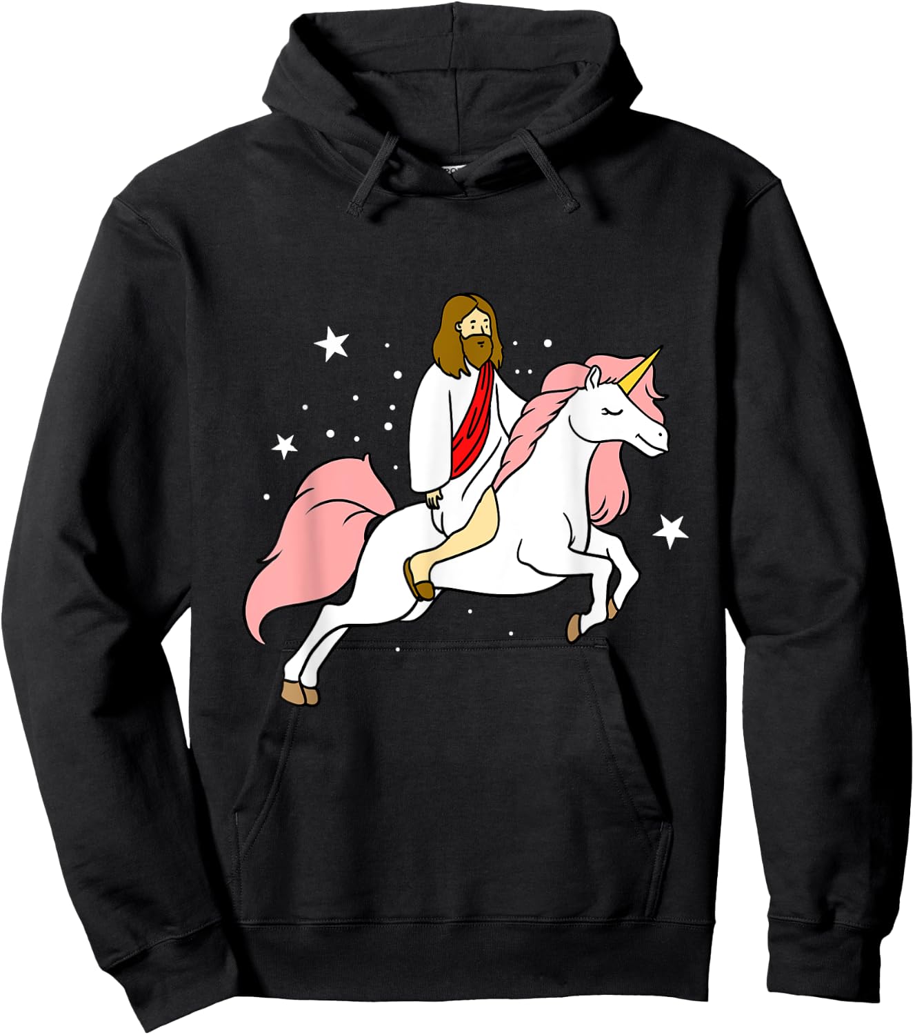 Jesus Riding Unicorn Hoodie - Hoodie | Black