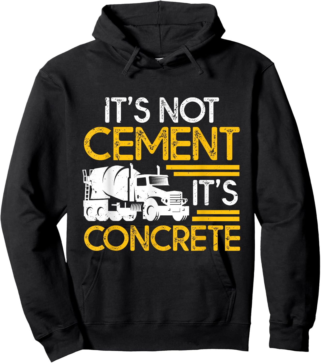SHIRTSIDE Concrete Men's & Women's Black Concrete Pump Operator , Classic Fit, Short Sleeve, Small, Round Neck, Modern Concrete Design, All Seasons Hoodie - Hoodie | Black