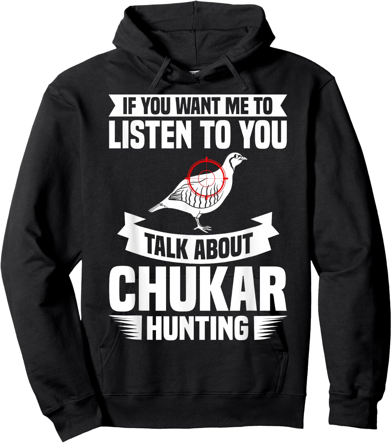 Chukar Hunting Bird Hunter Season Hoodie - Hoodie | Black