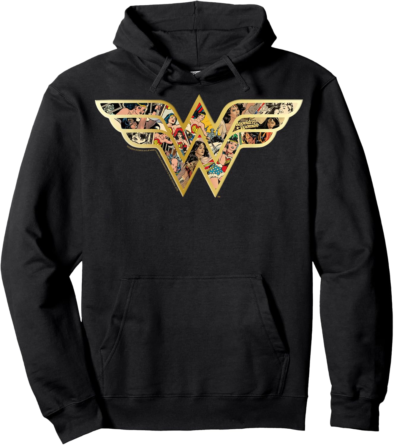 DC Comics Wonder Woman Superhero Comic Fill Logo Hoodie - Hoodie | Black