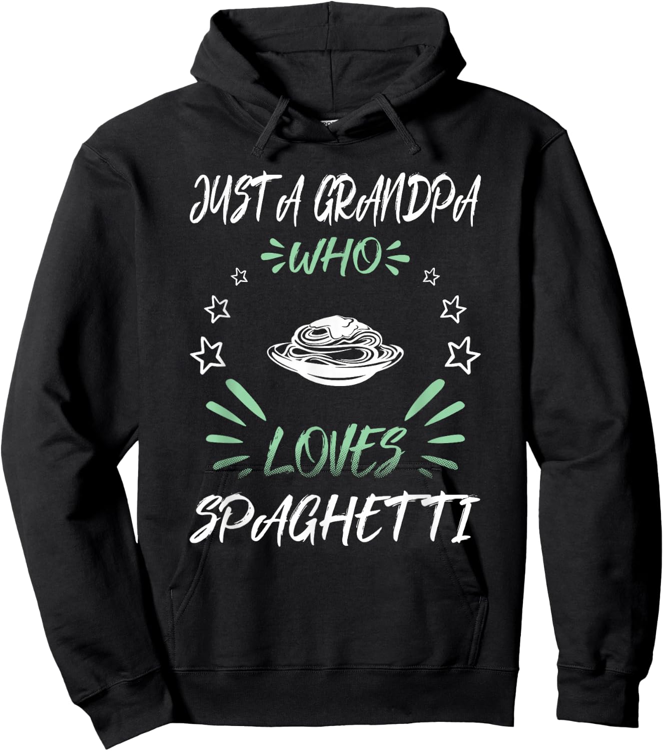 Just A Grandpa Who Loves Spaghetti Hoodie - Hoodie | Black