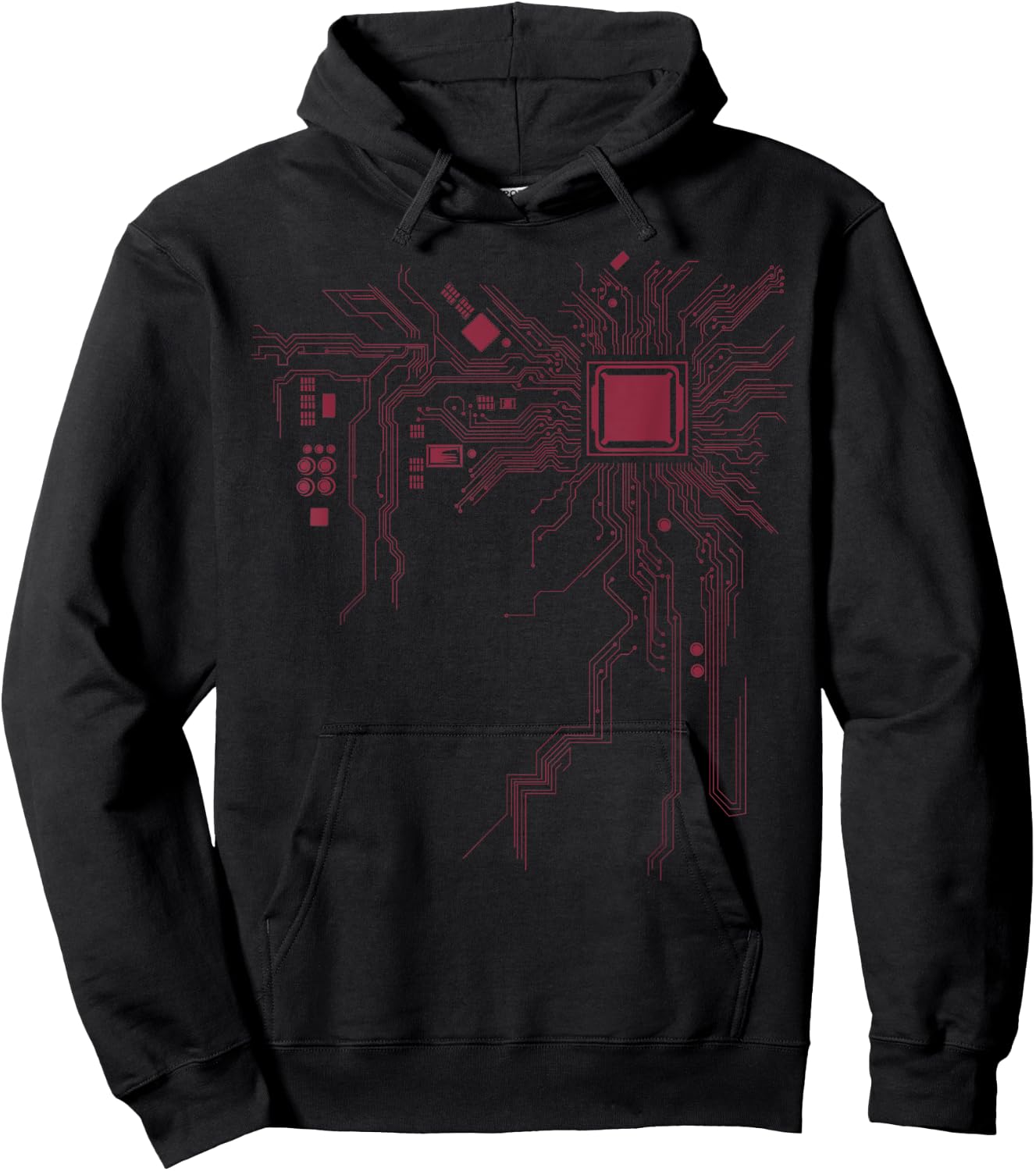 Funny Computer Geek Nerd Gift Cool Computer Core Circuit Hoodie - Hoodie | Black