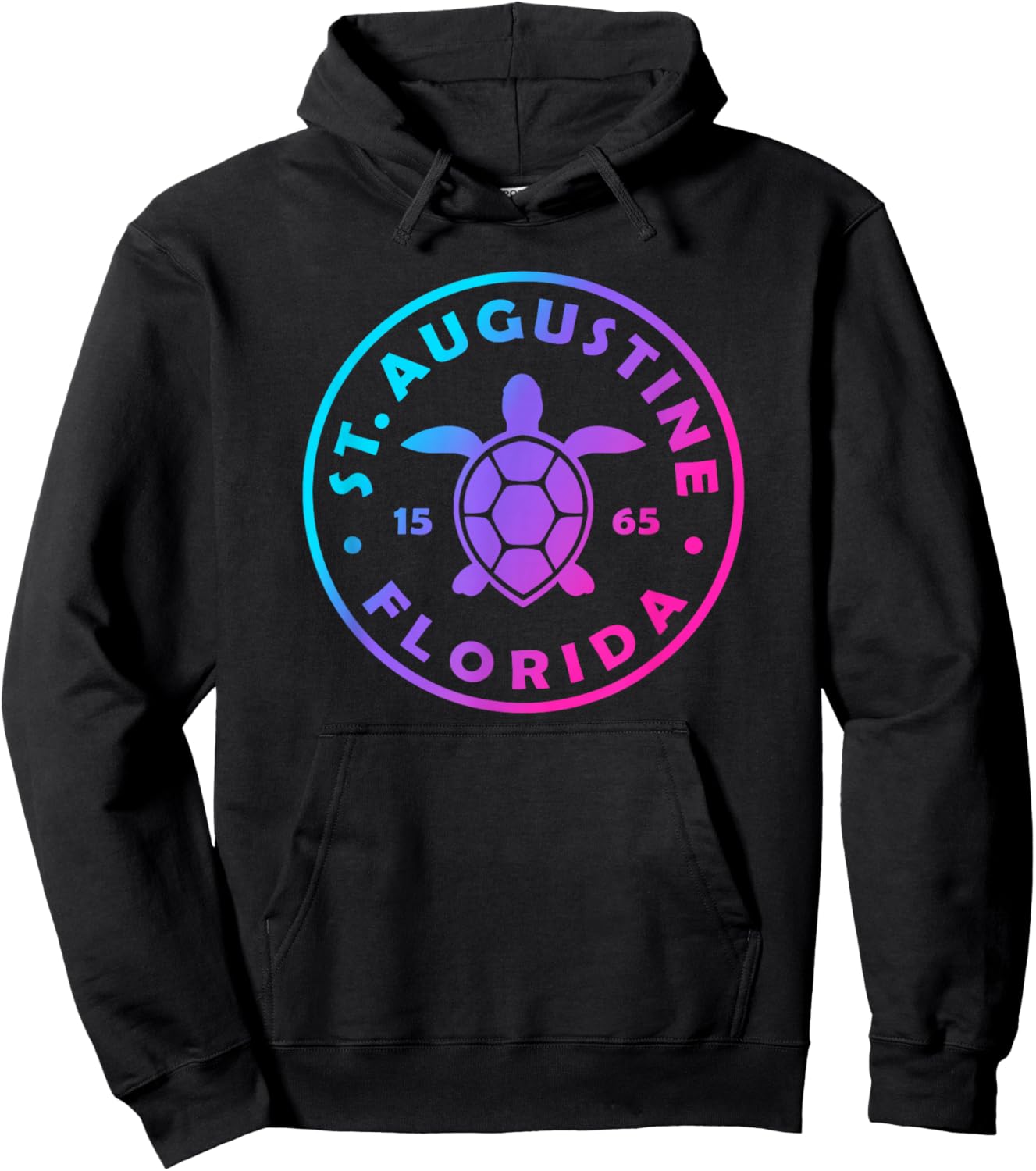 St. Augustine Florida Sea Turtle Tie Dye Beach Vacation Hoodie - Hoodie | Black