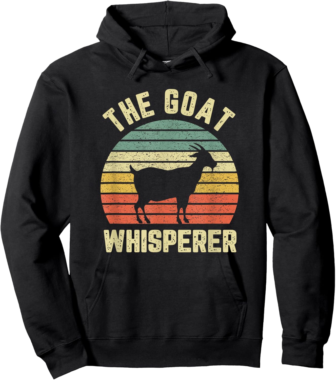 Goat Whisperer Shirt Funny Retro Vintage Goat Lover Farmer Hoodie - Hoodie | Black
