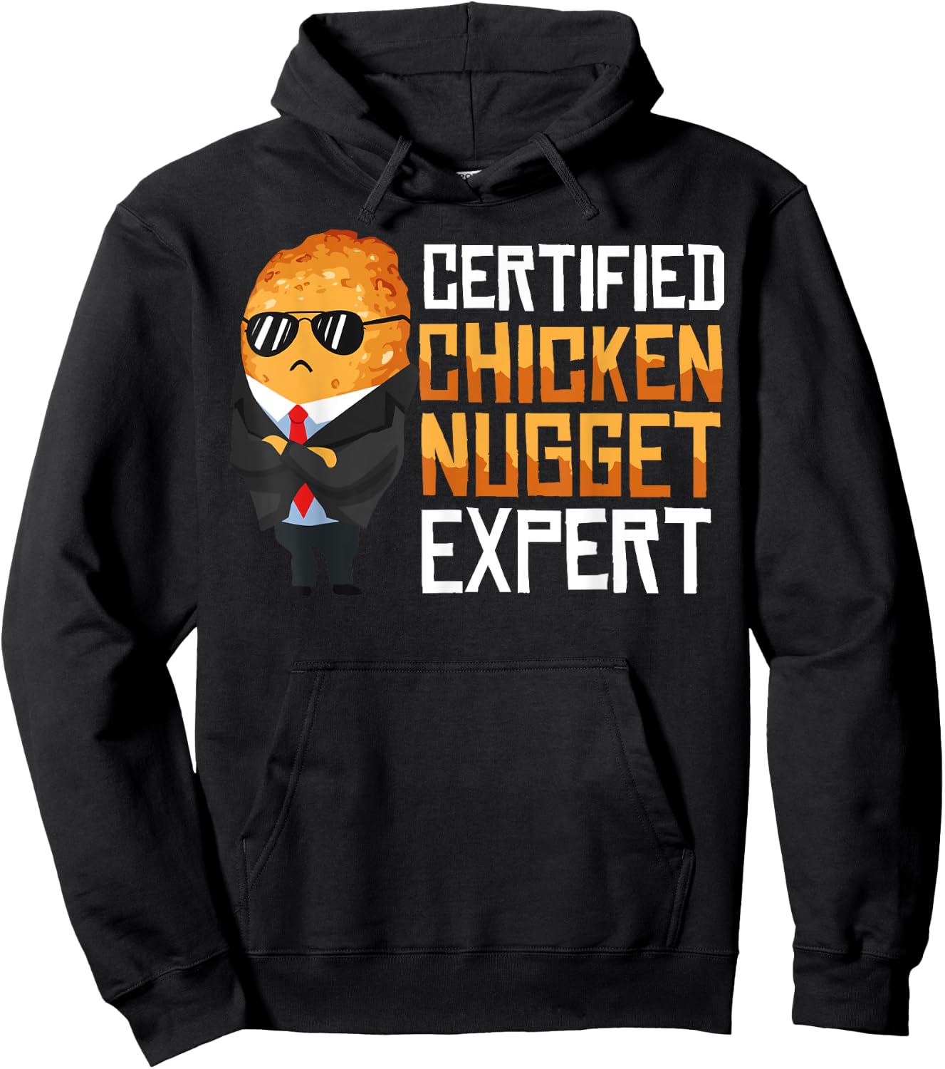 Cool Deep Fried Tenders Wings Food Quote Designs Chicken Nugget Gift Women Nug Life Chix Lovers Hoodie - Hoodie | Black