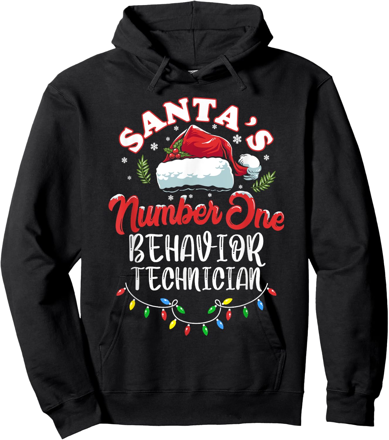 Behavior Tech Christmas Gift ABA RBT Behavior Technician Hoodie - Hoodie | Black