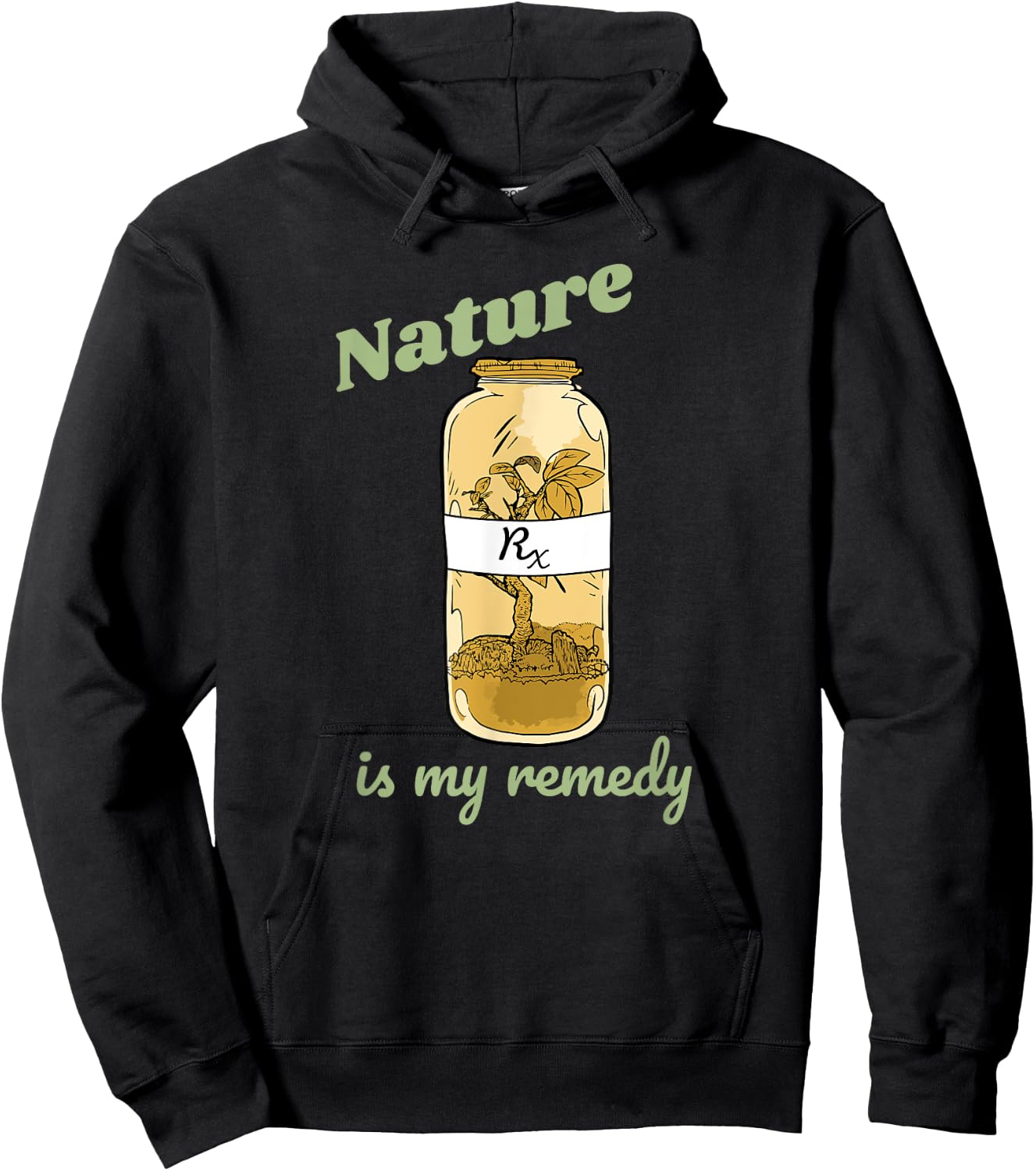Nature is my Remedy - Nature Plants Outdoors Medicine Hoodie - Hoodie | Black
