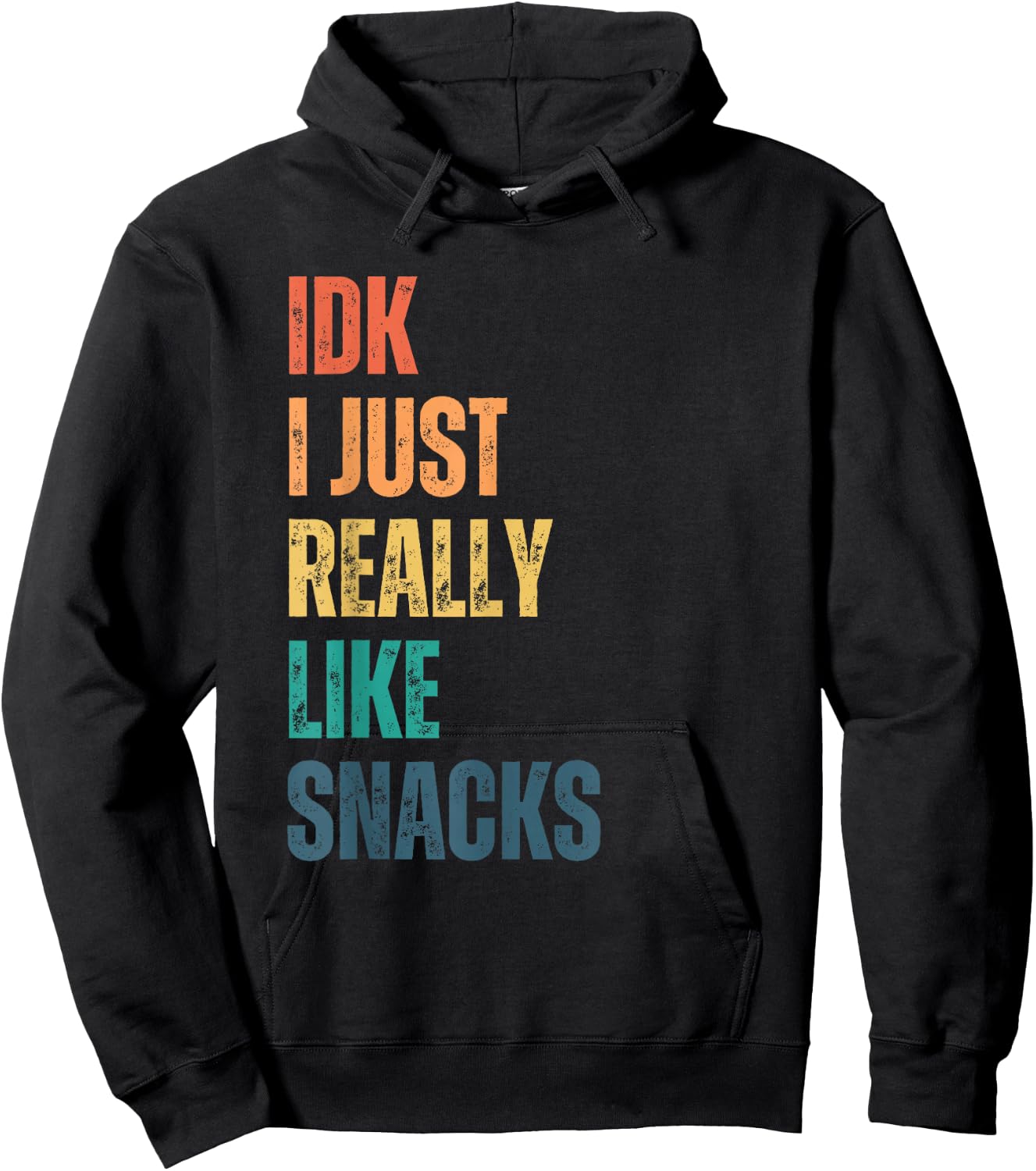 idk I just really like snacks Funny vintage Hoodie - Hoodie | Black