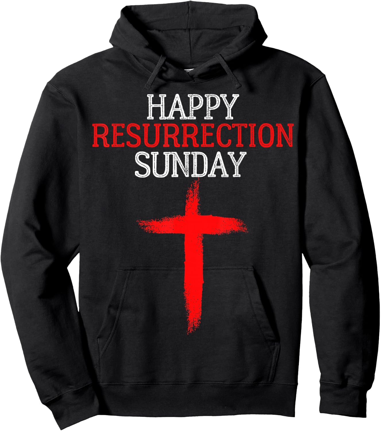 Happy Resurrection Sunday - Easter Jesus Christian Church Hoodie - Hoodie | Black
