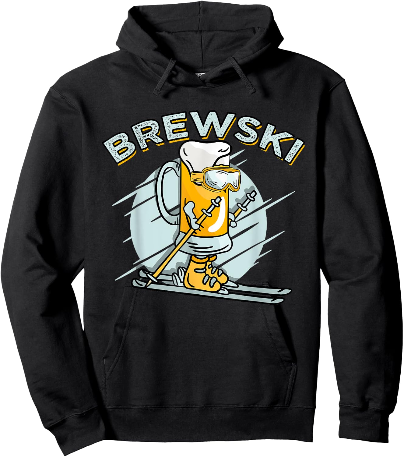 Brewski - Skiing Beer for Winter Sport Hoodie - Hoodie | Black