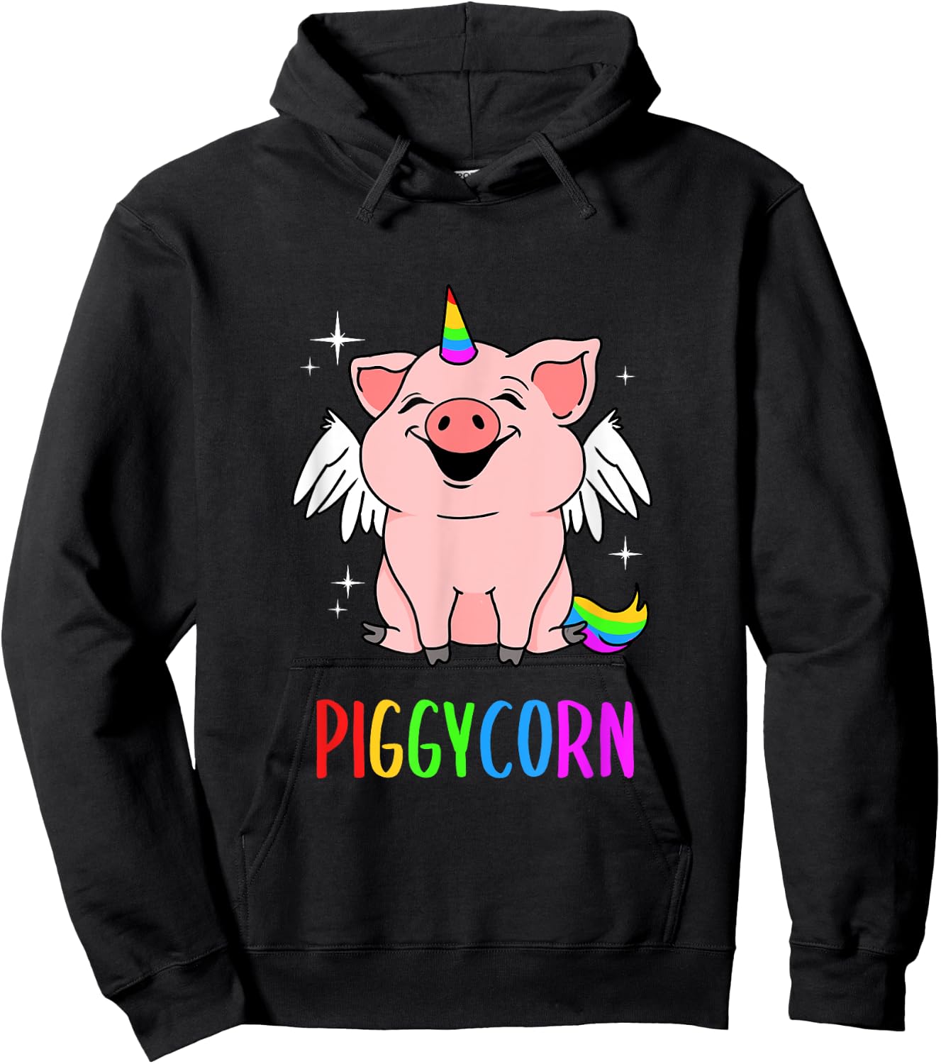 Piggycorn Pig Unicorn Hoodie - Hoodie | Black