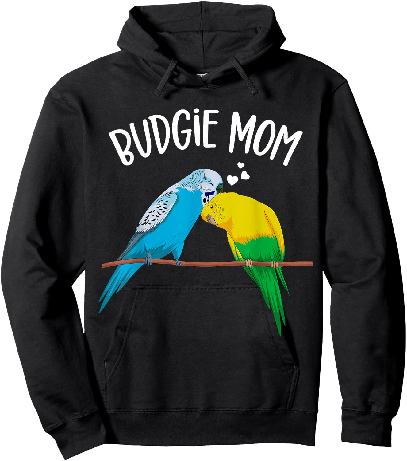 Budgie Mom Parakeet Budgerigar Funny Girls Hoodie - Hoodie | Black