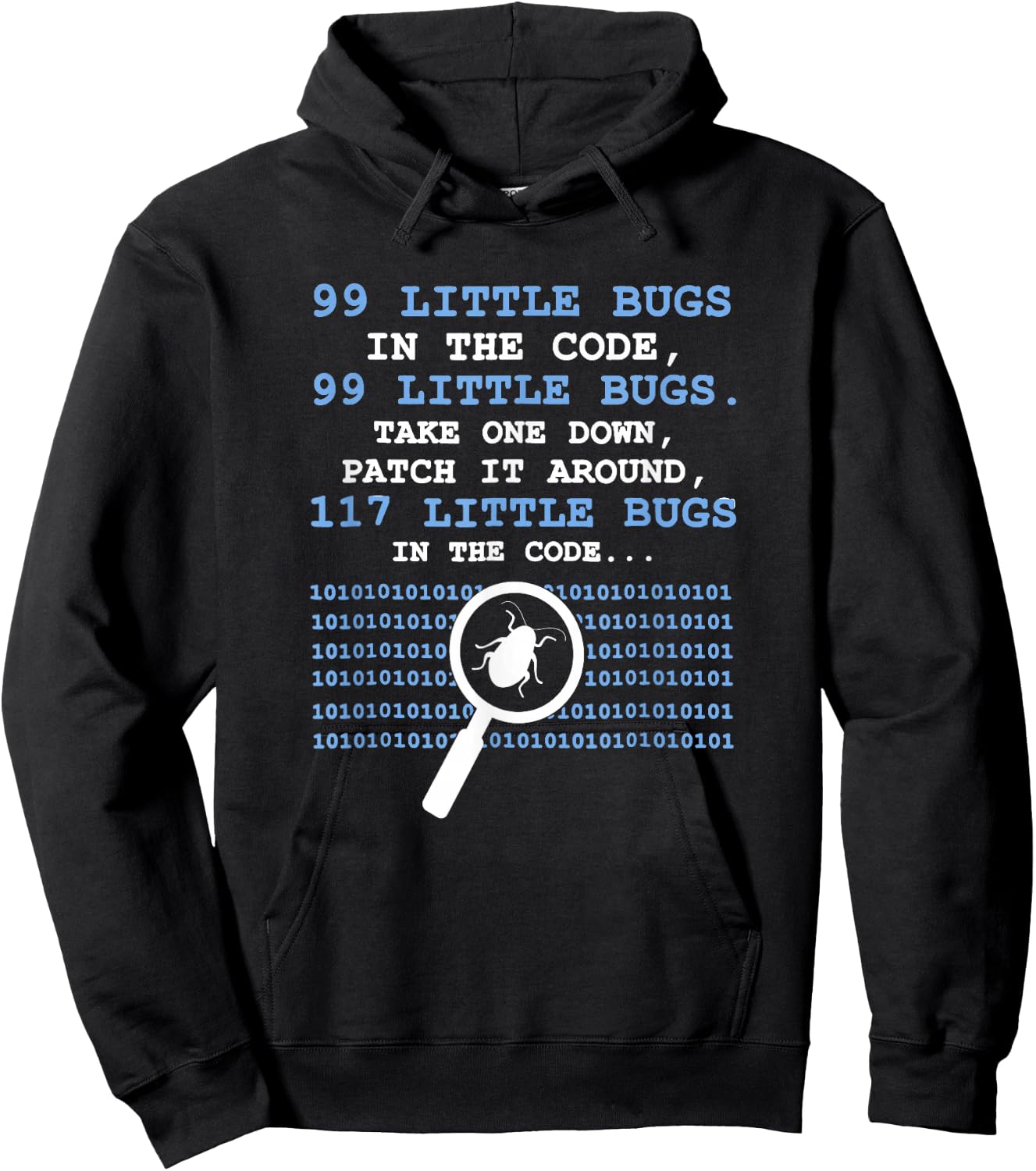 Technology Software Script HTML Network 99 little Bugs Hoodie - Hoodie | Black