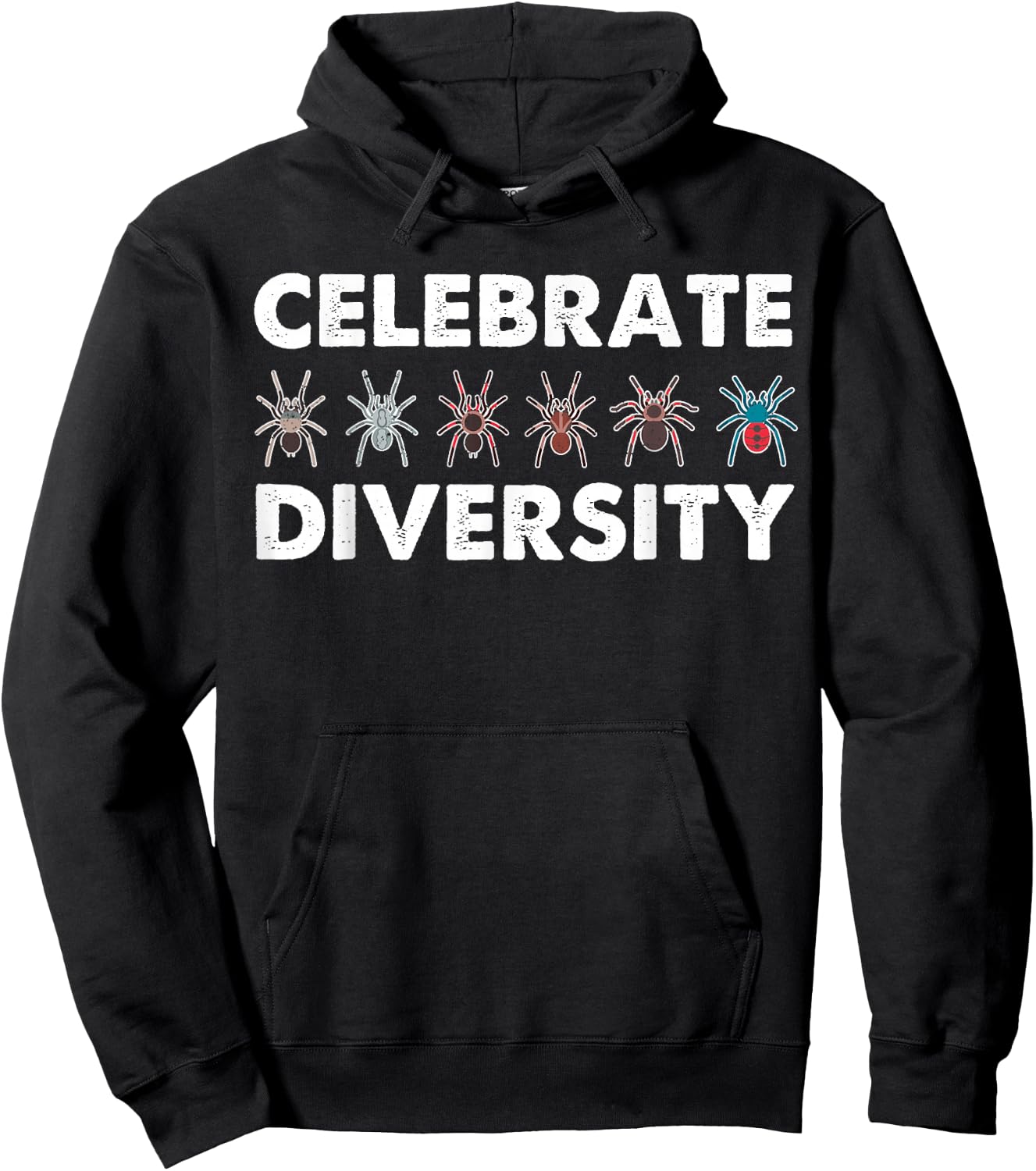 Funny Celebrate Diversity Gift Tarantula Lover Men Women Hoodie - Hoodie | Black