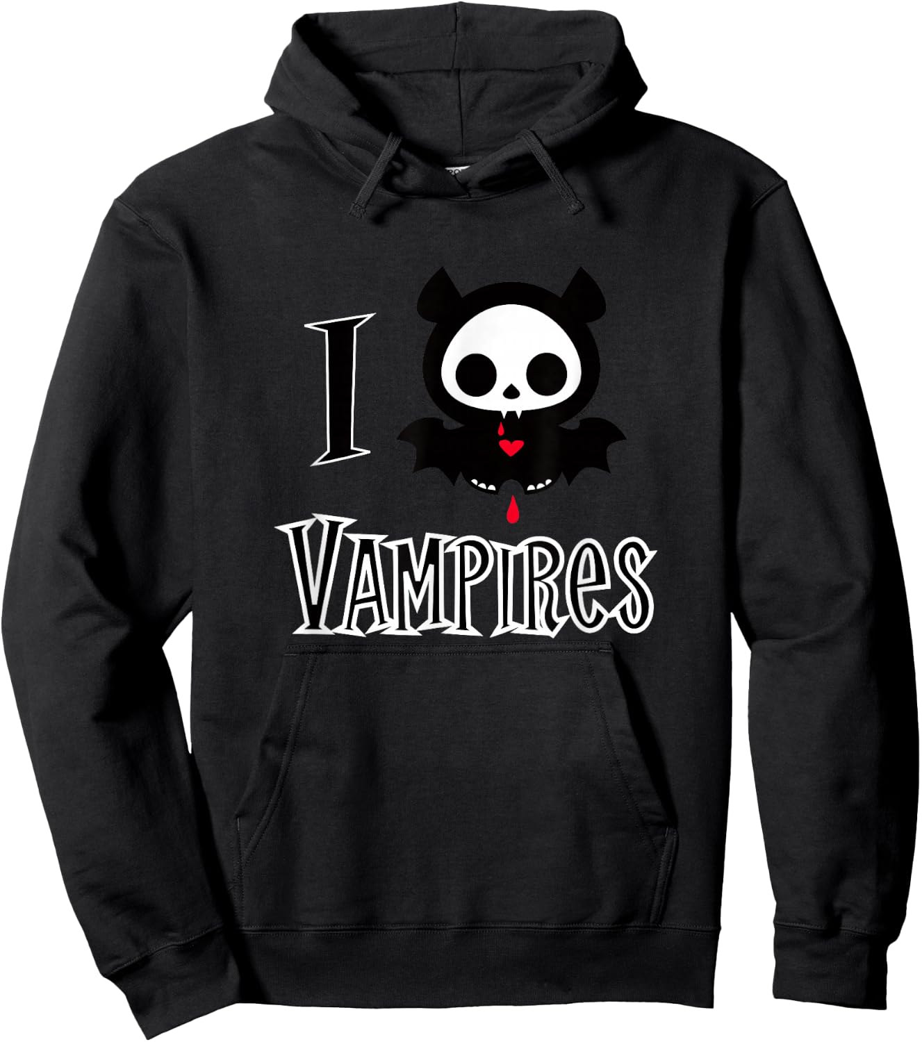 Skelanimals Diego Bat I Love Vampires Cute Retro Logo Hoodie - Hoodie | Black