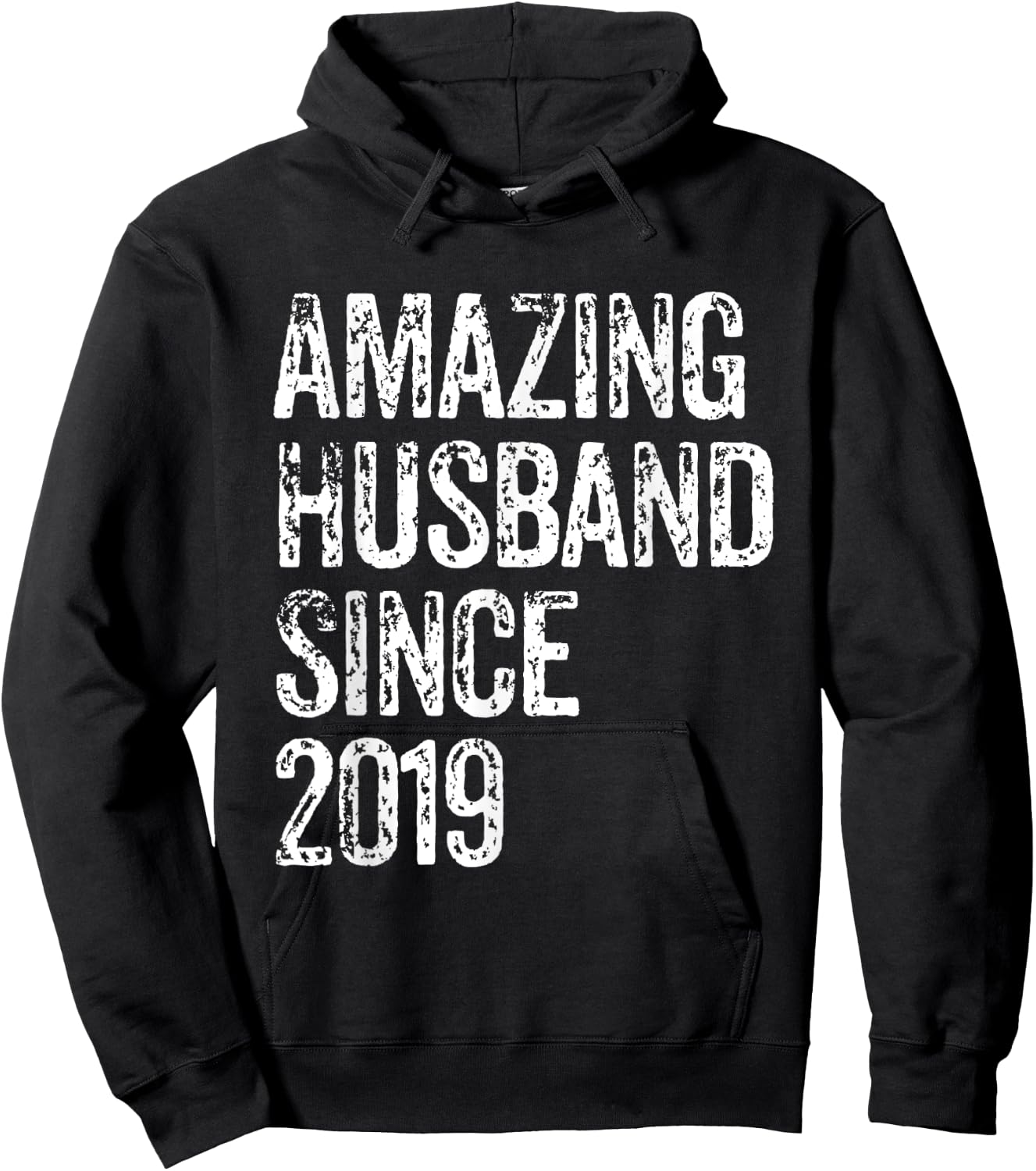 Amazing Husband Since 2019 6 Year Wedding Anniversary Hoodie - Hoodie | Black