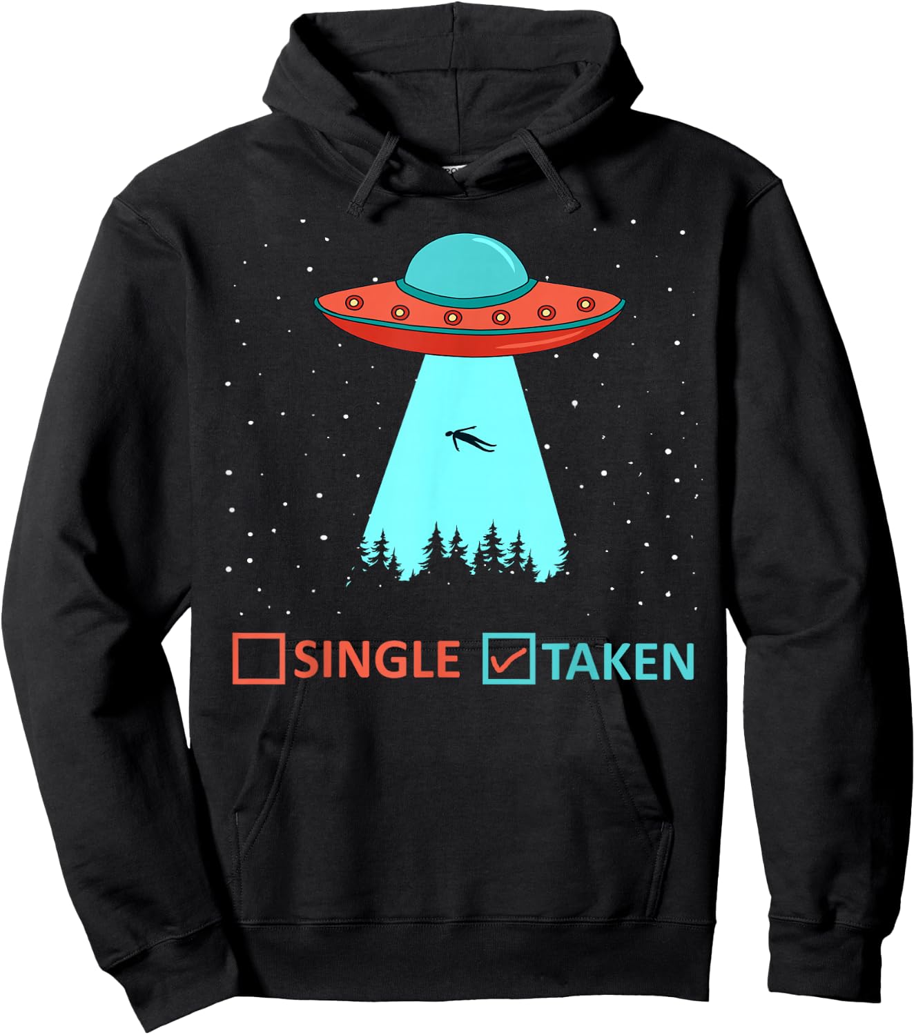 Alien Space Spaceship Space UFO Funny Alien Hoodie - Hoodie | Black
